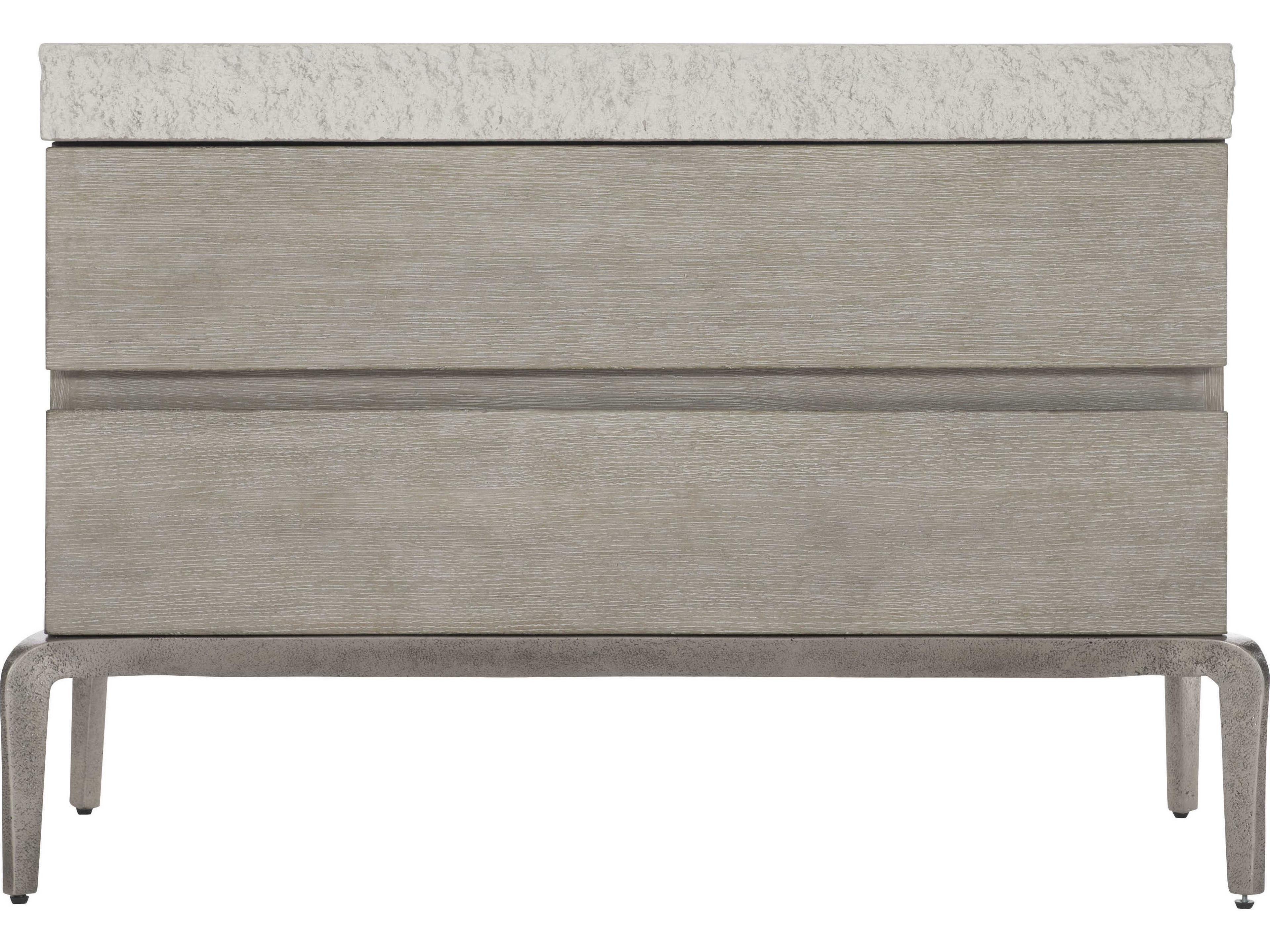 Bernhardt Interiors Ritter 2-Drawers Gray Oak Wood Nightstand