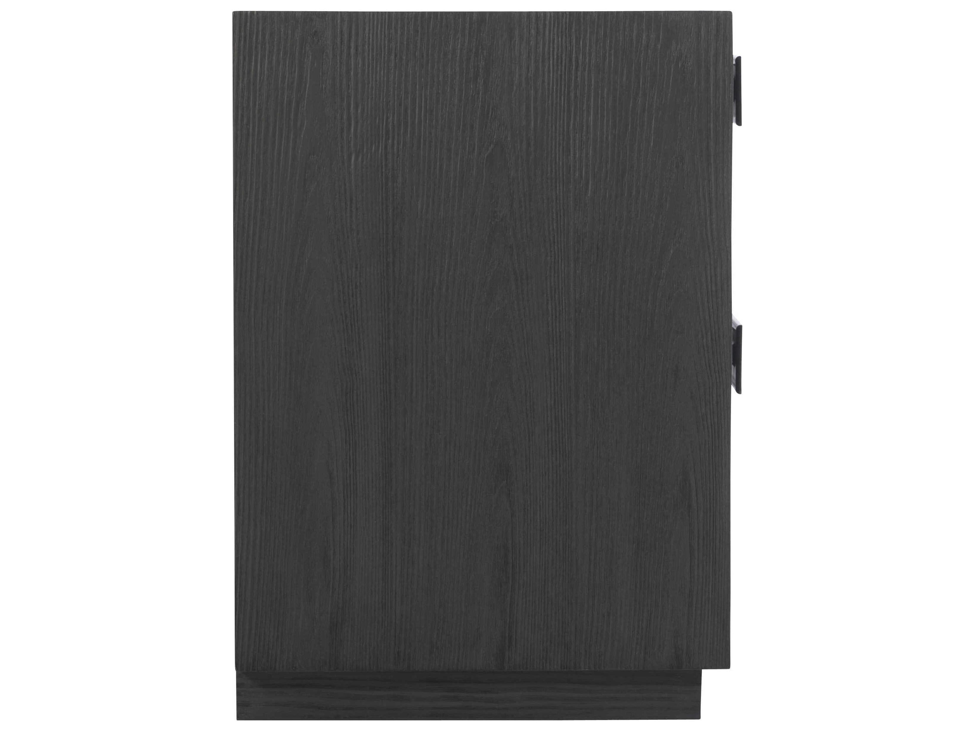 Bernhardt Interiors Keali 2-Drawers Ebony Oak Wood Nightstand