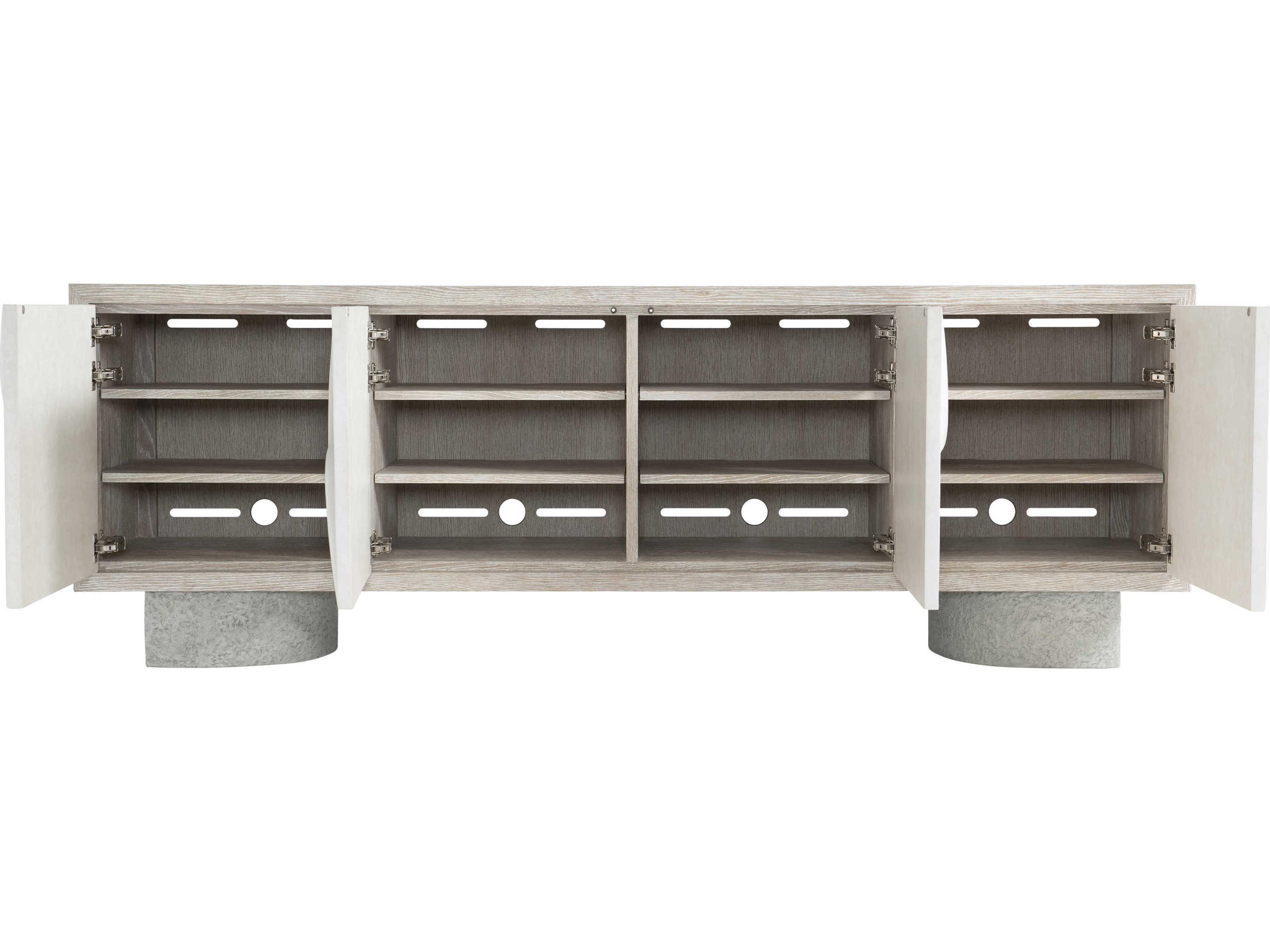 Bernhardt Lunula 86" Oak Wood Entertainment Credenza