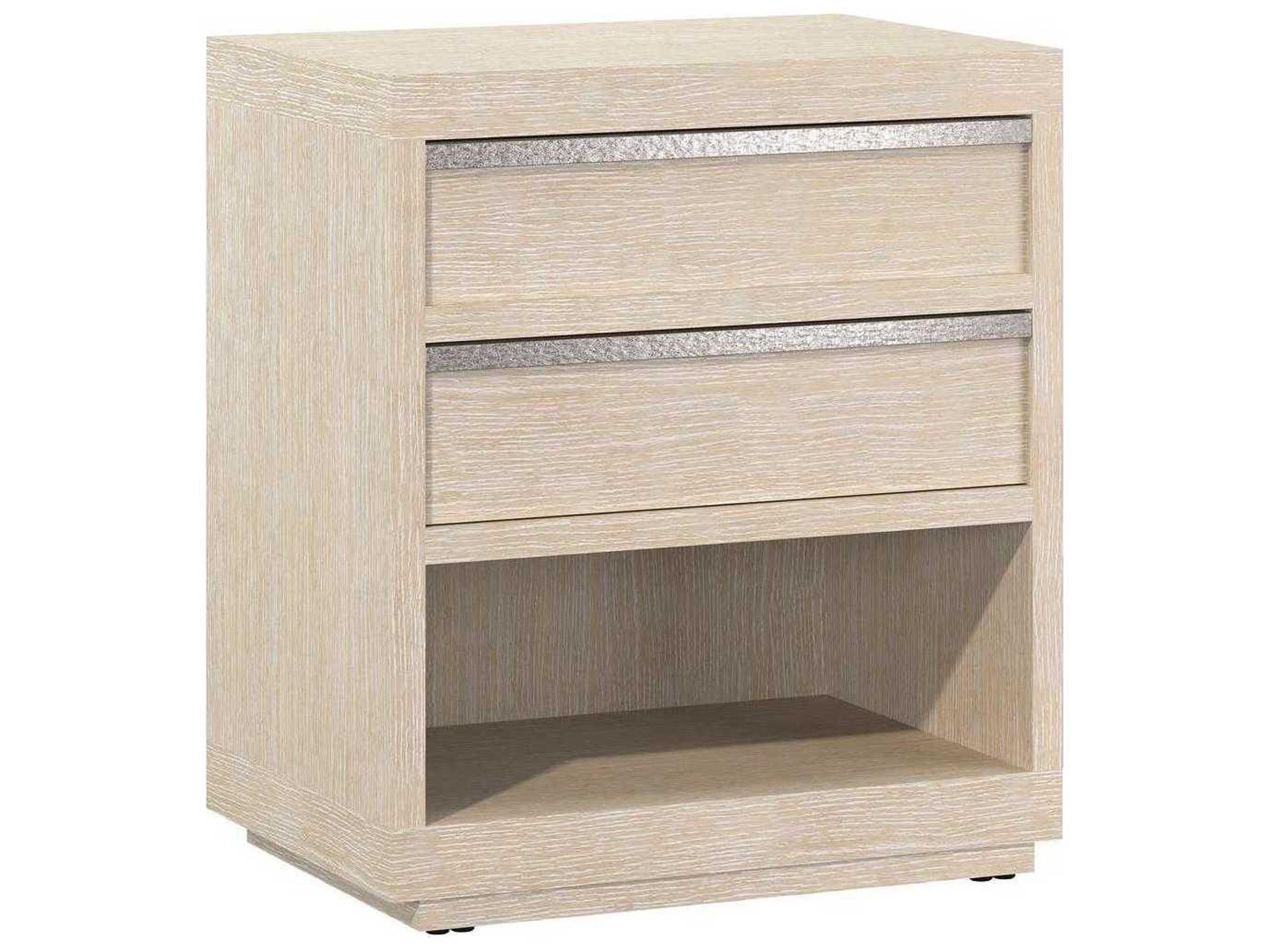 Solaria 2-Drawers Brown Nightstand