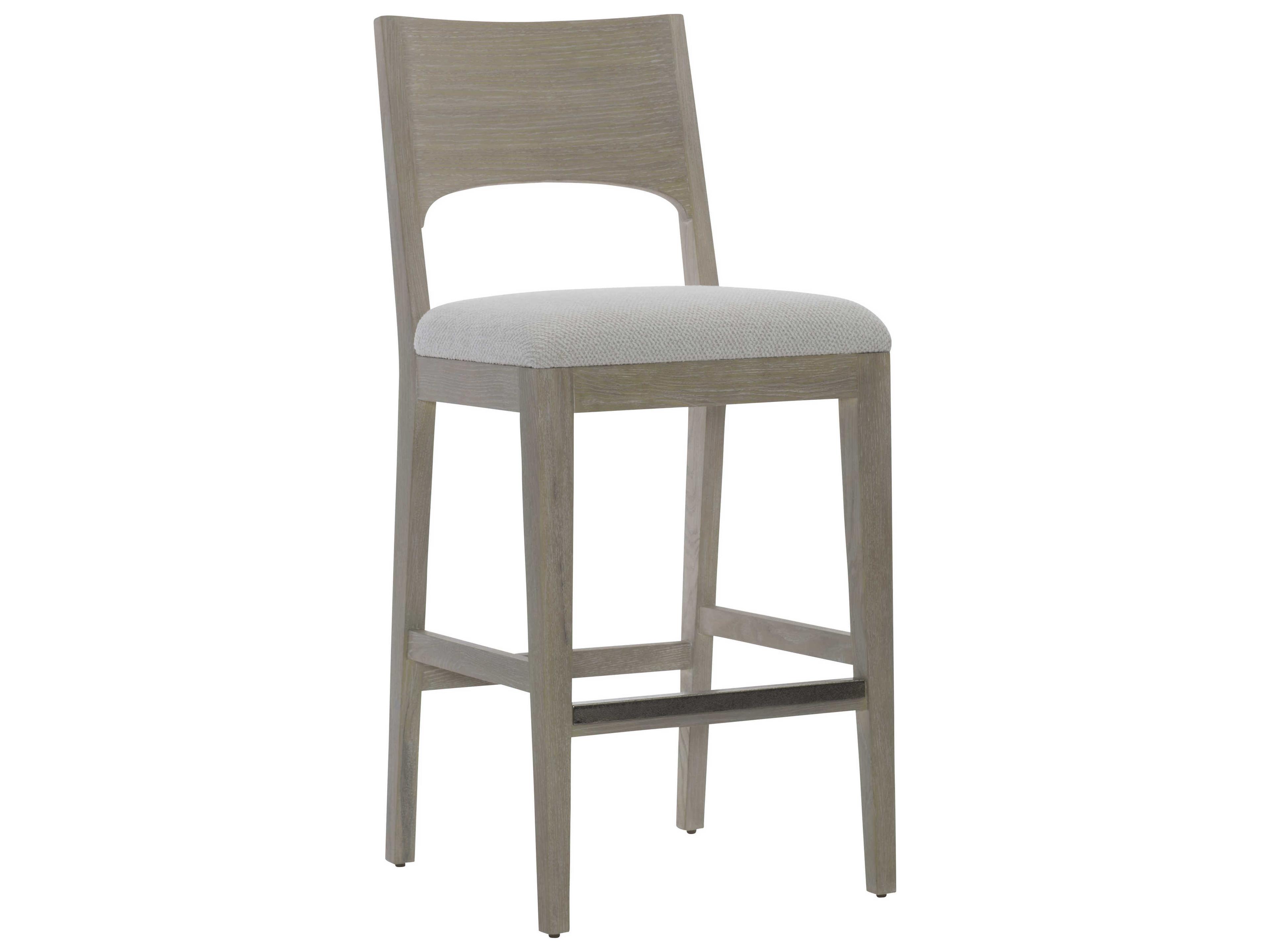 Solaria Upholstered Oak Wood Bar Stool