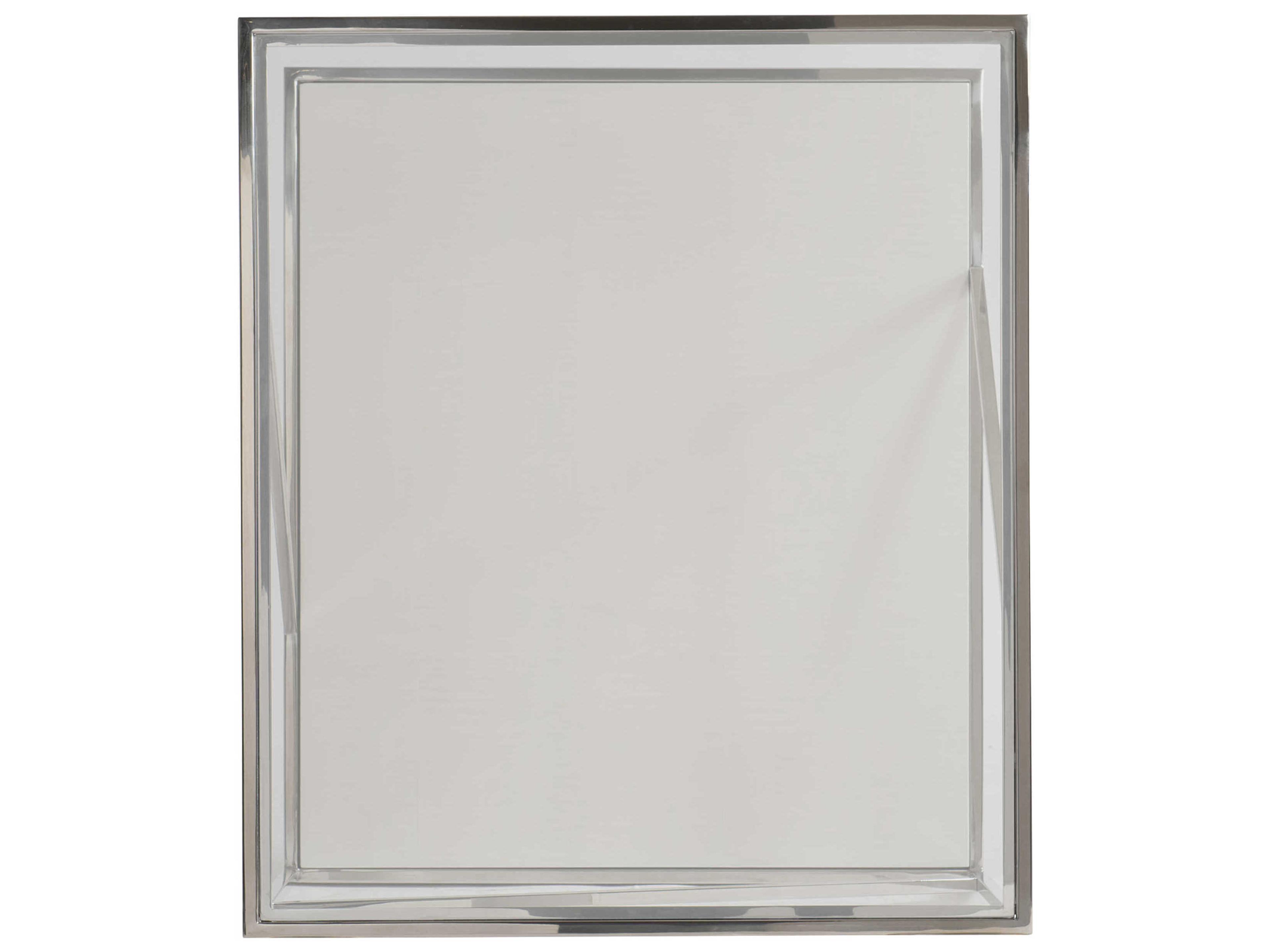 Bernhardt Maymont Rectangular Glass Powder Polished Stainless Steel End Table