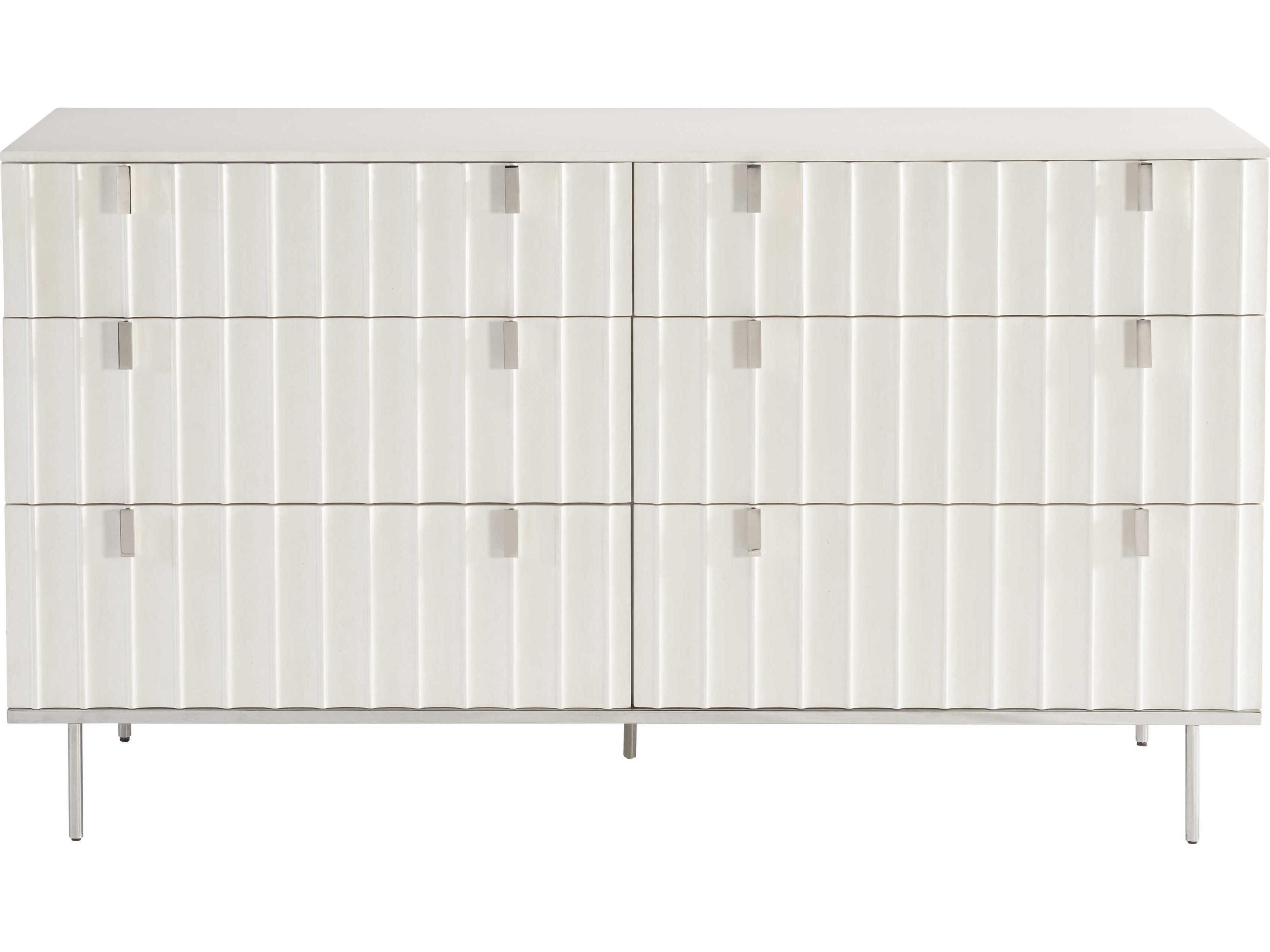 Bernhardt Modulum 6-Drawers White Double Dresser
