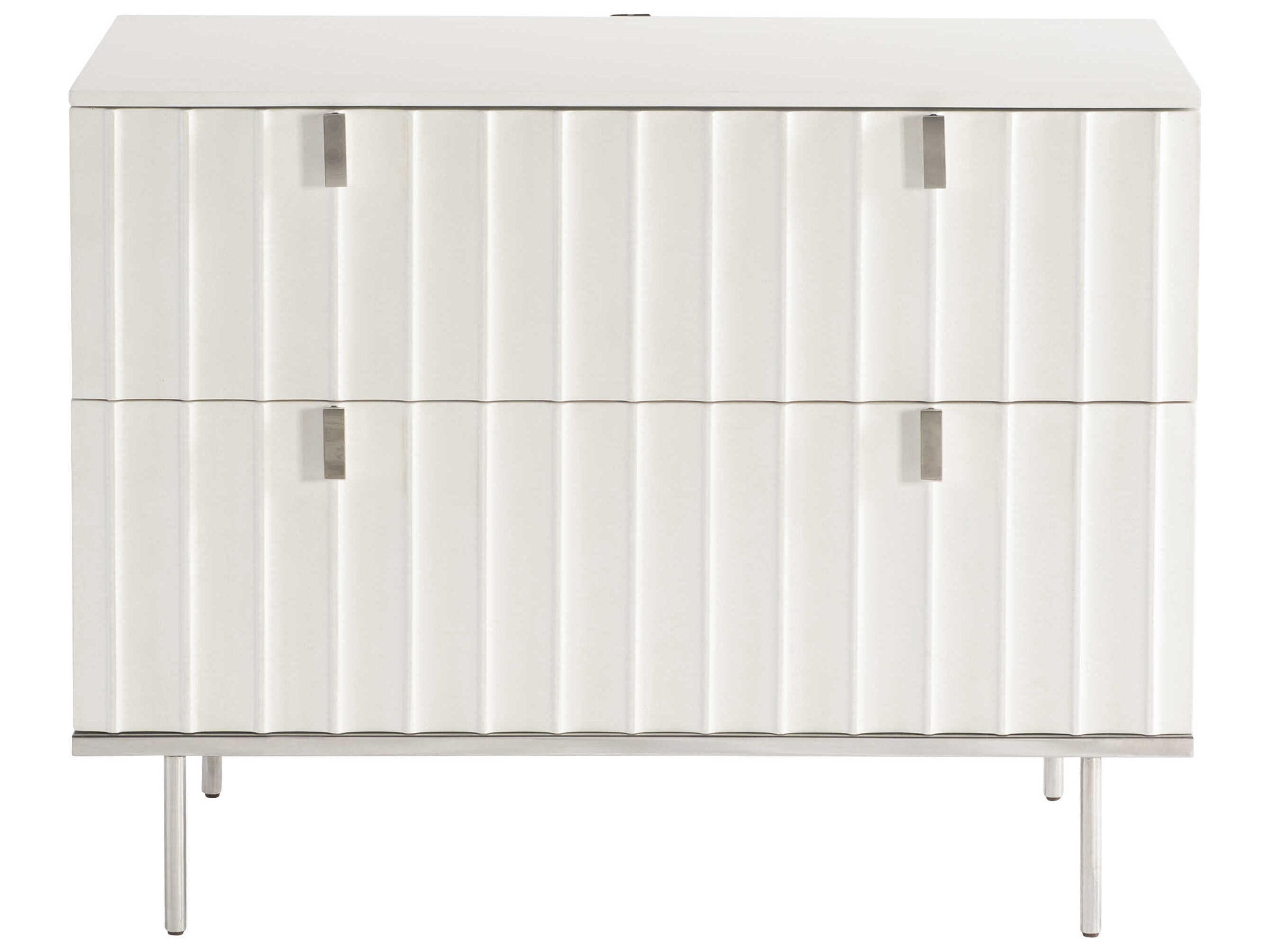 Bernhardt Modulum 2-Drawers White Nightstand