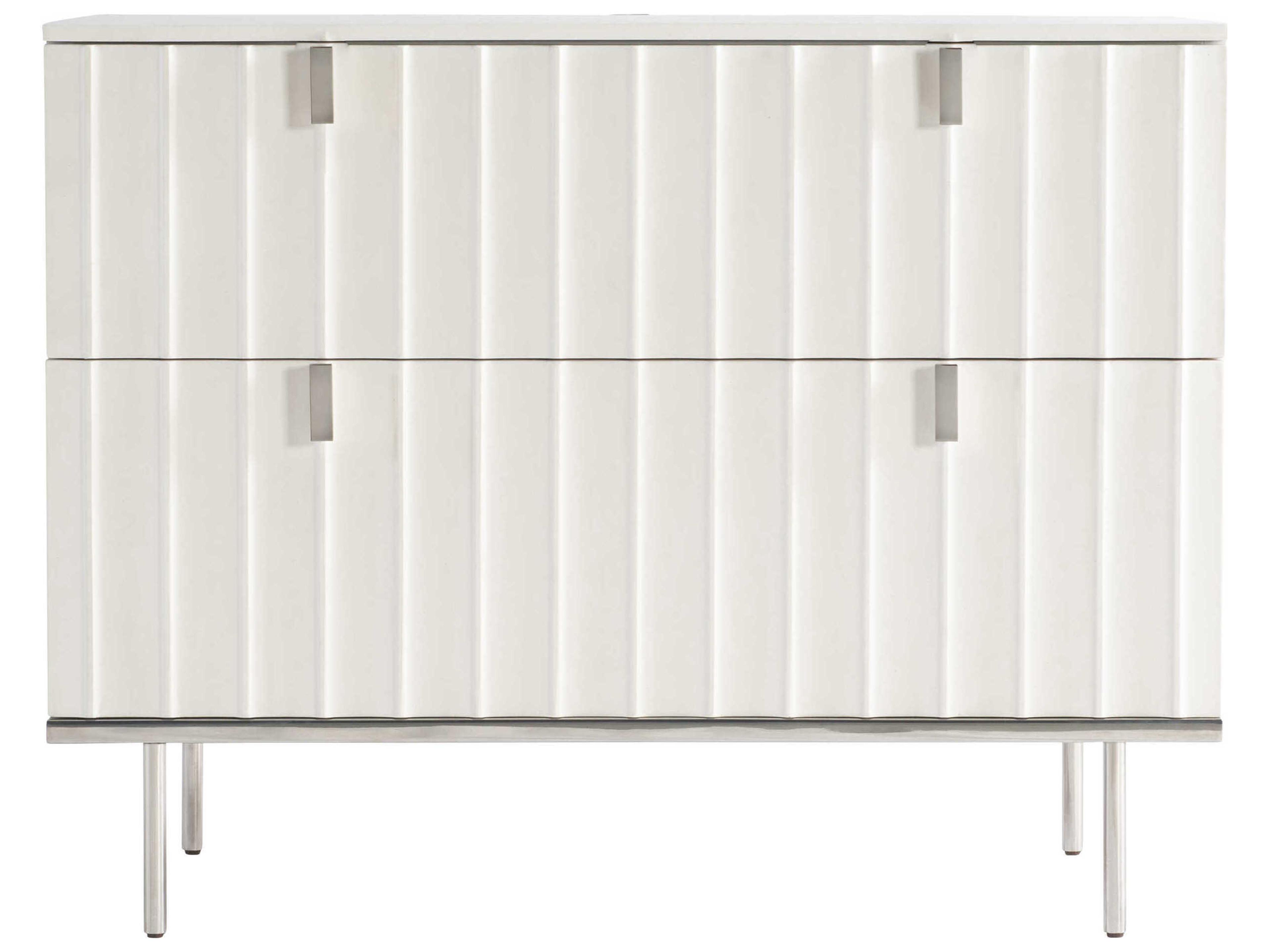 Bernhardt Modulum 2-Drawers White Nightstand