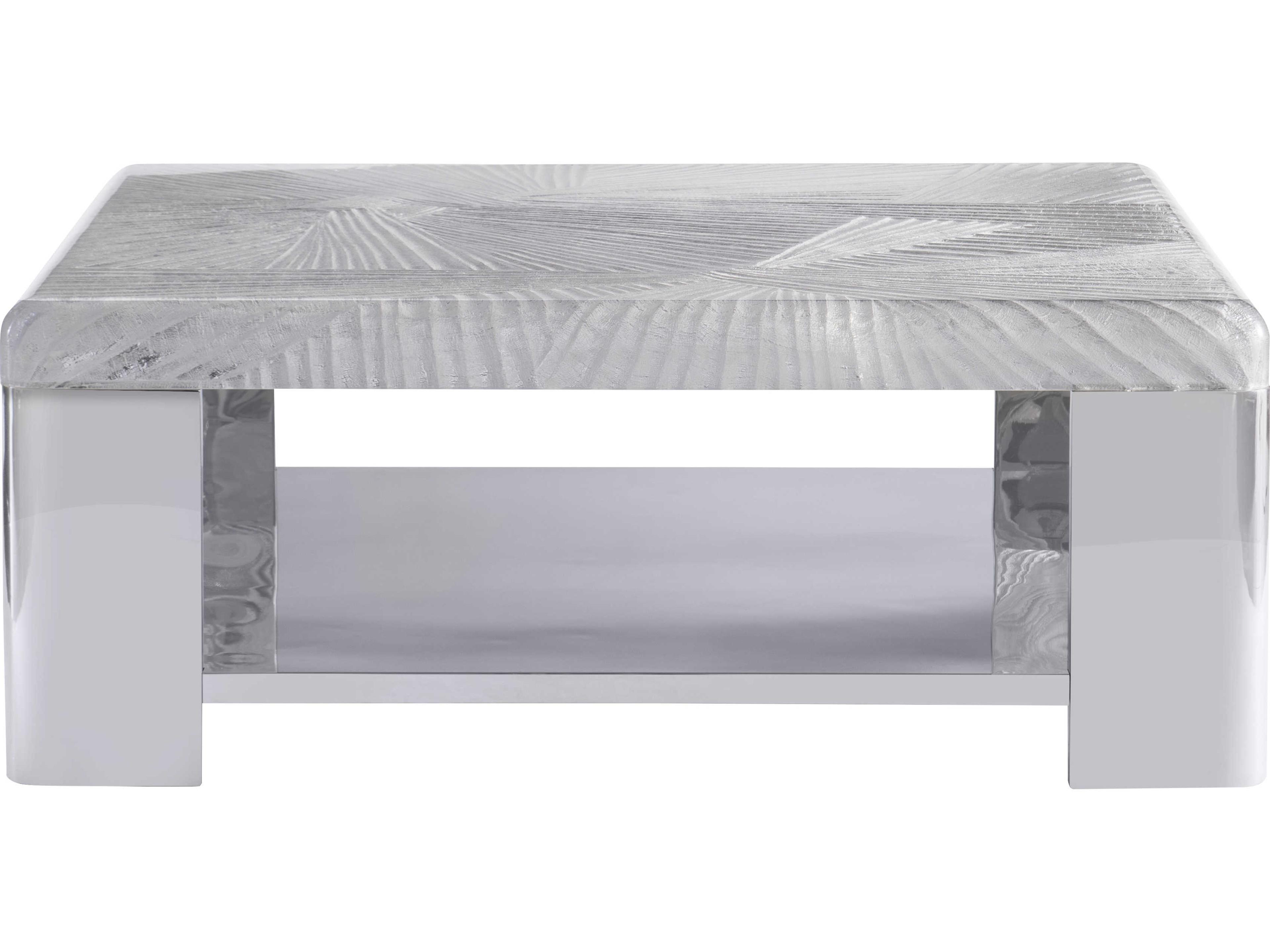 Cocktail Table Aura Patterned Acrylic Stainless Steel