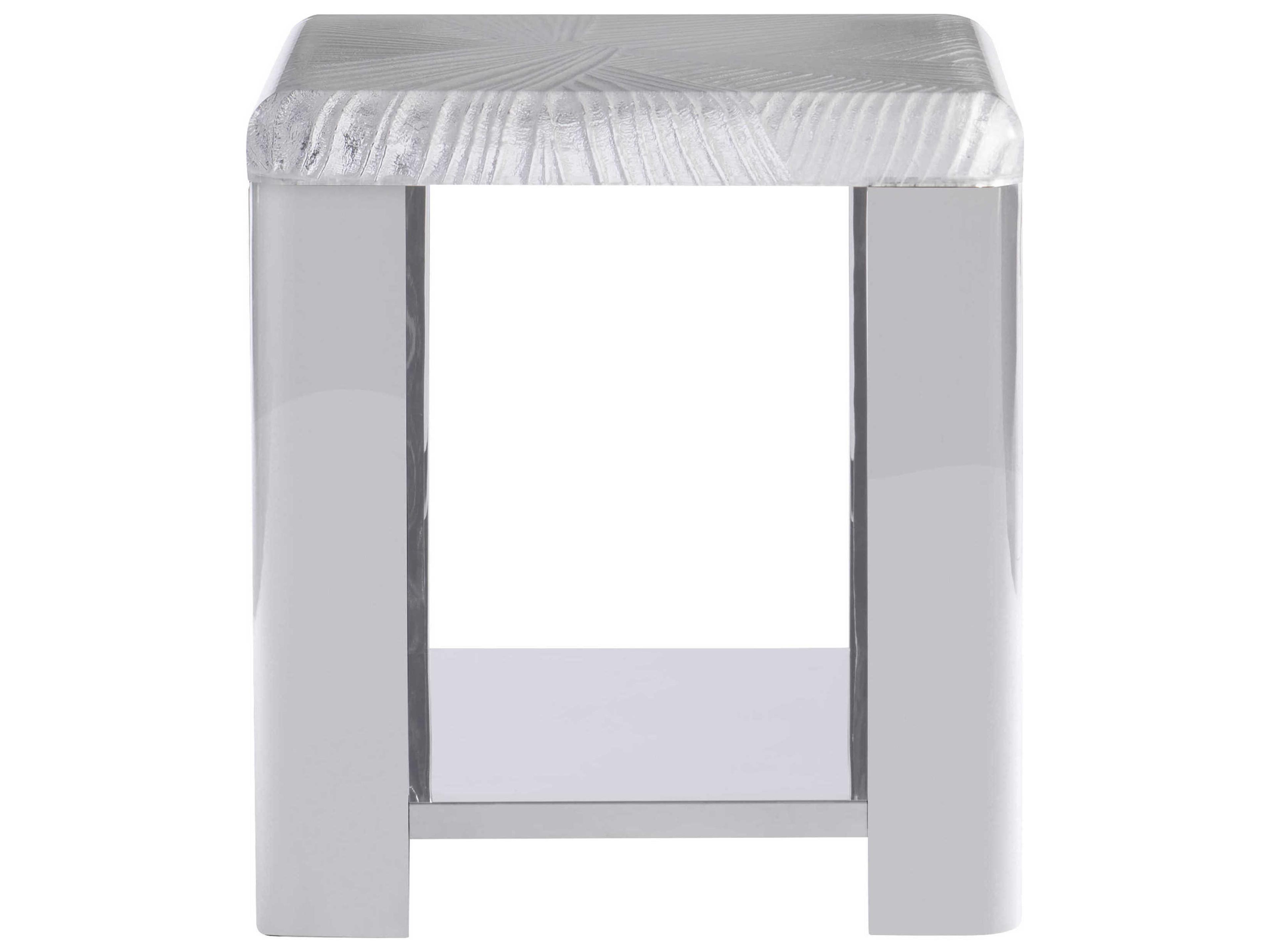 Aura Square Stainless Steel End Table