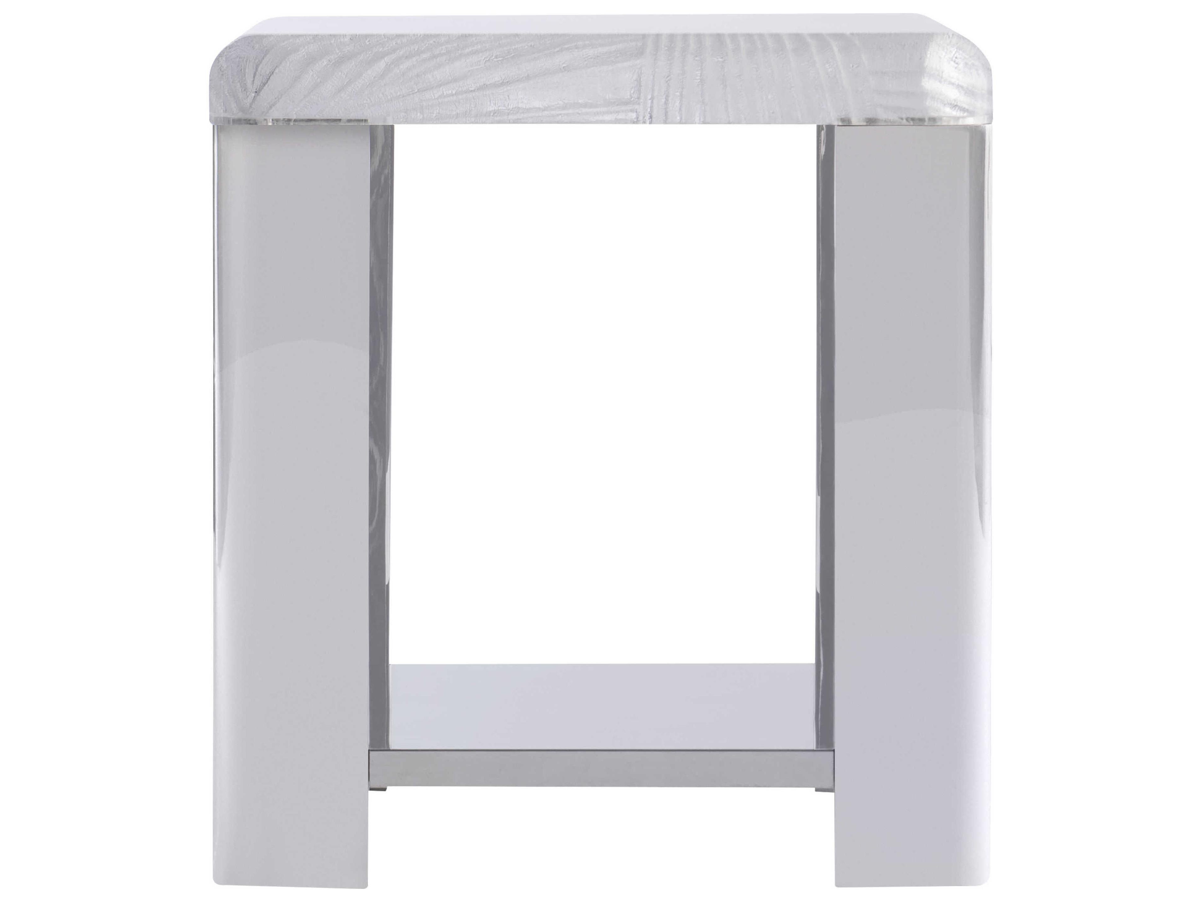 Bernhardt Aura Square Stainless Steel End Table
