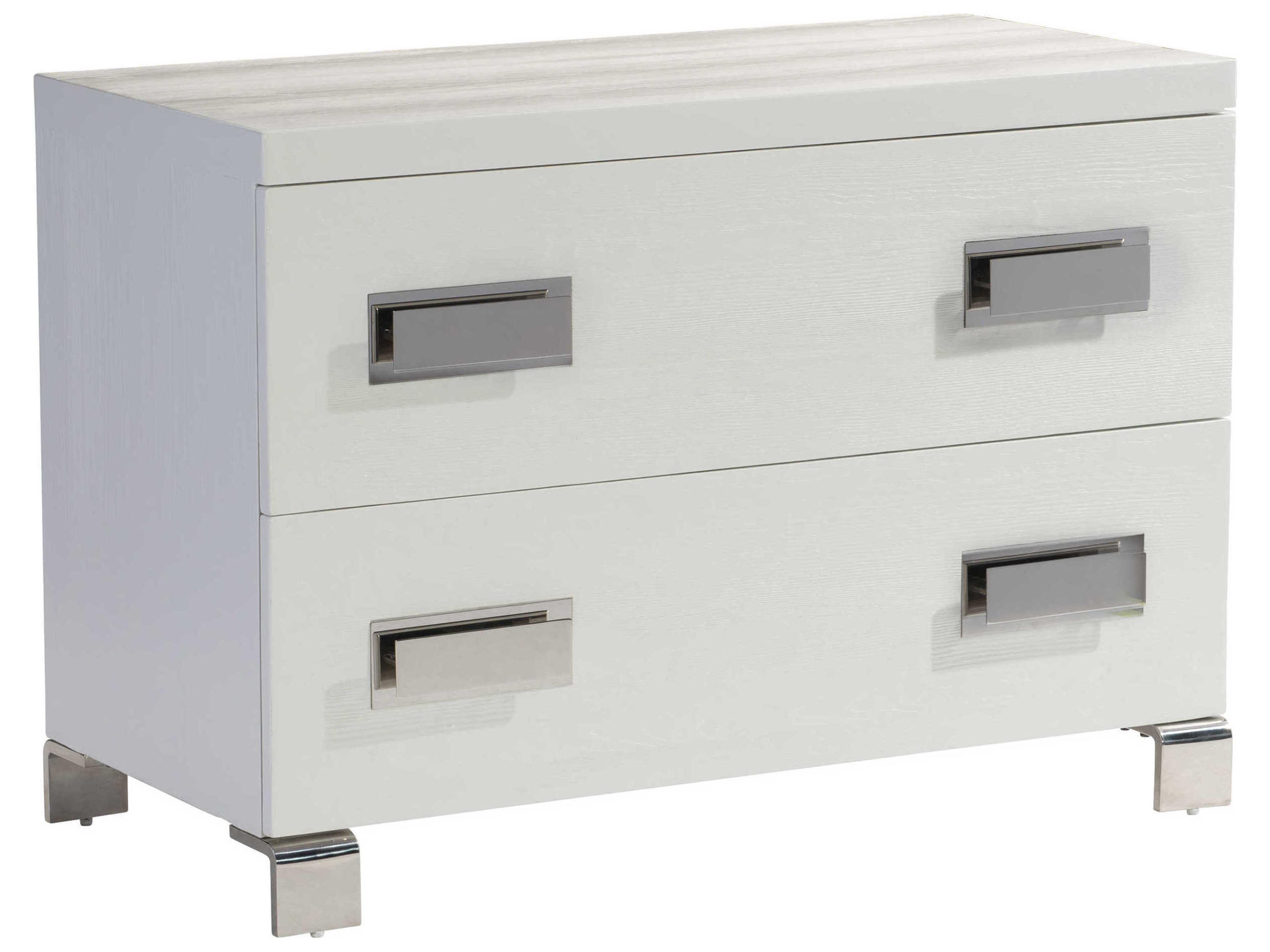 Bernhardt Coro 2-Drawers White Nightstand