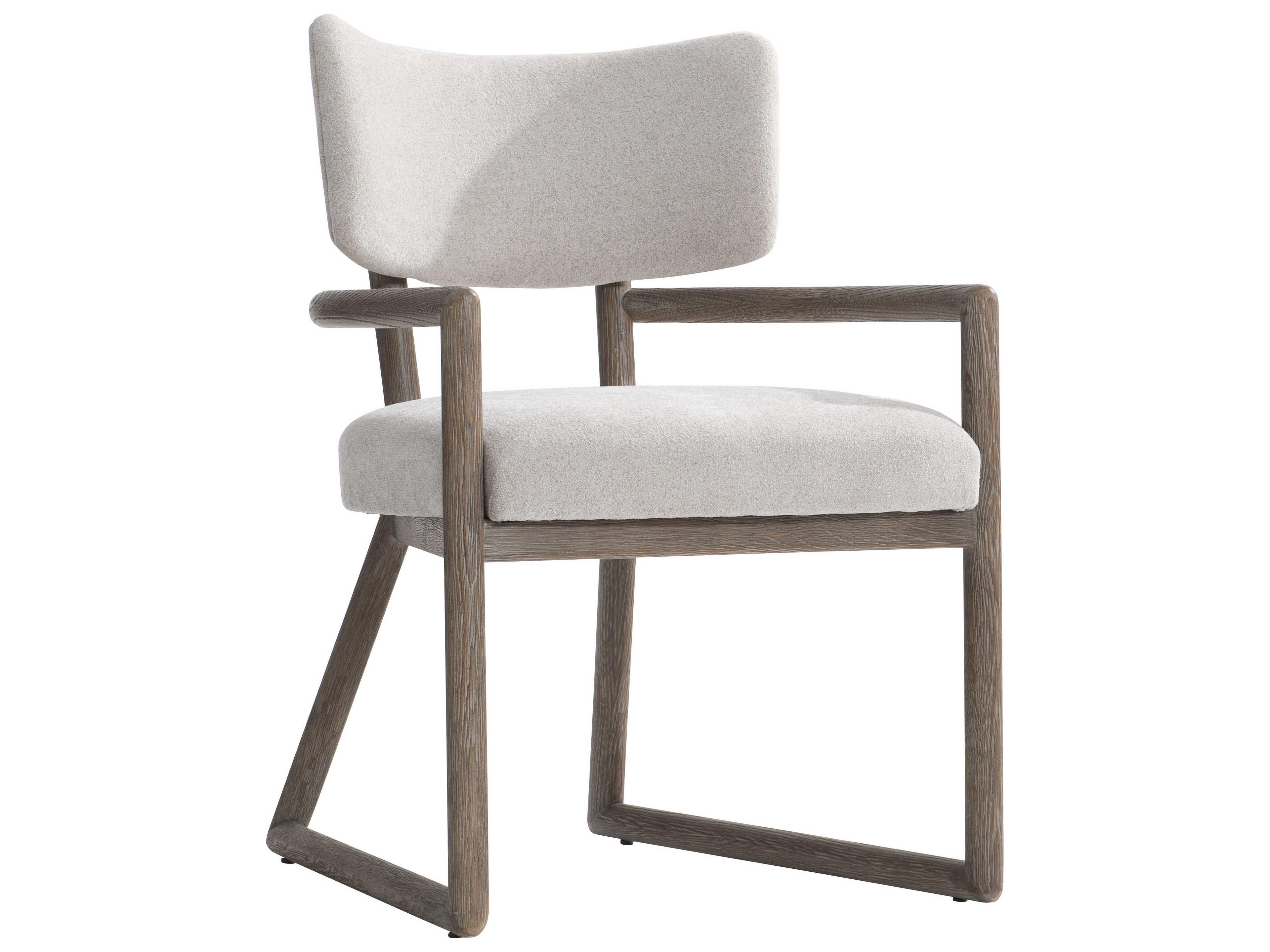 Casa Paros White Upholstered Arm Dining Chair