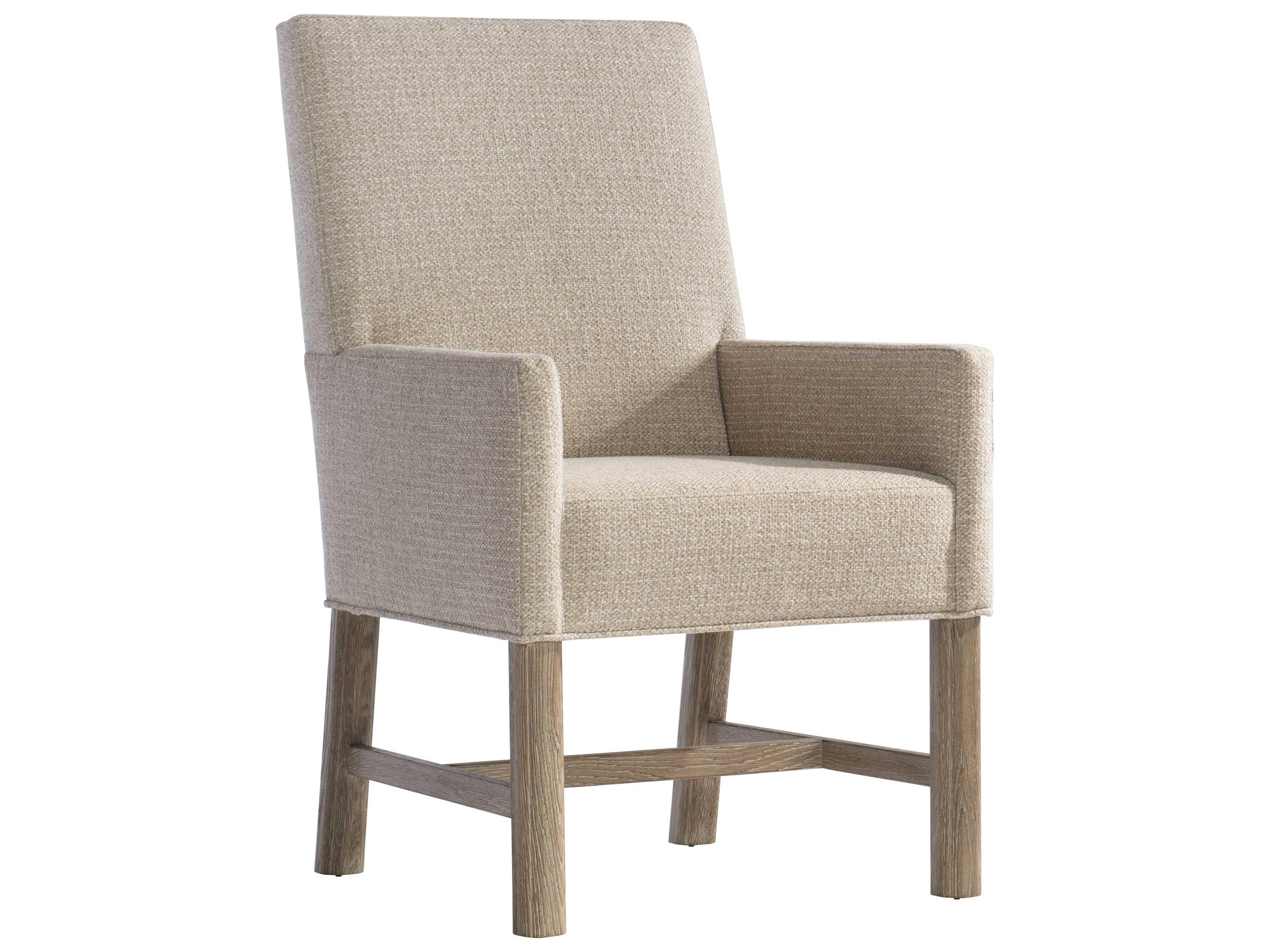 Aventura Brown Upholstered Arm Dining Chair