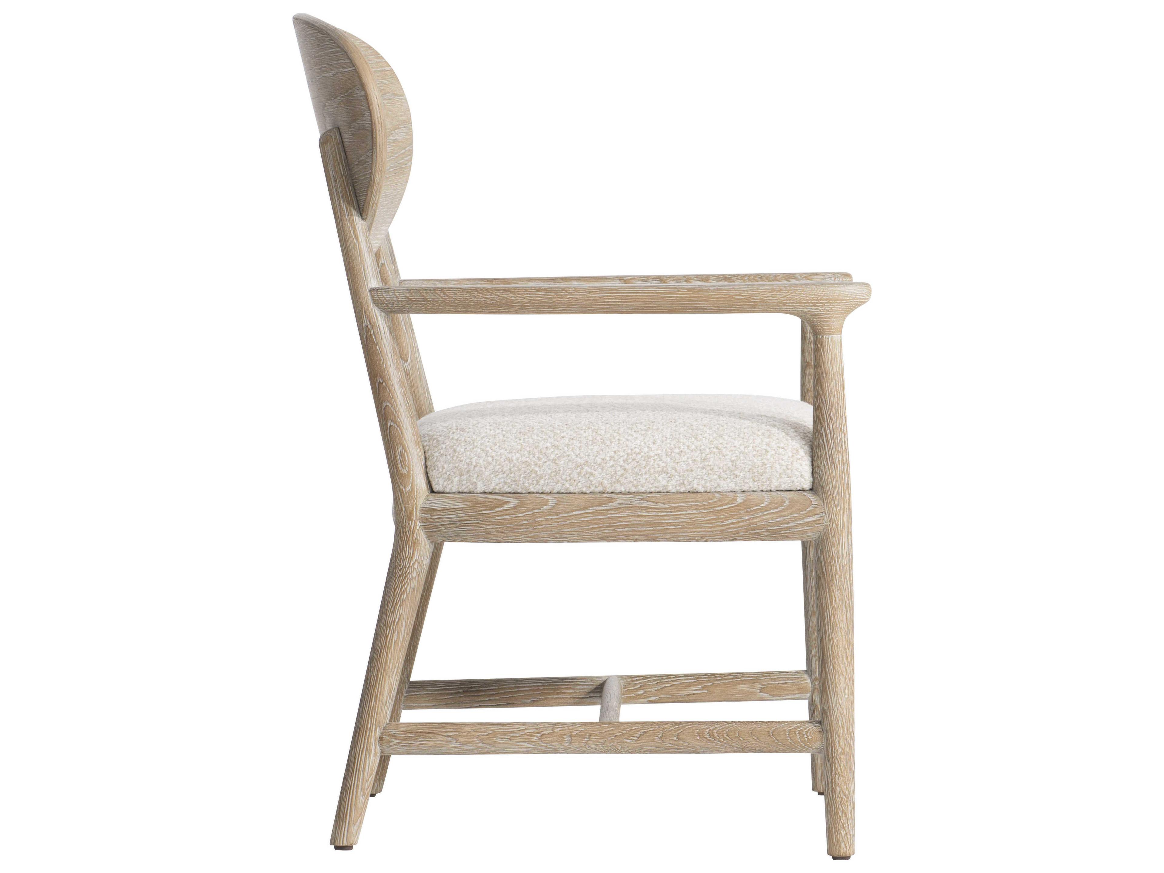 Bernhardt Aventura Brown Upholstered Arm Dining Chair