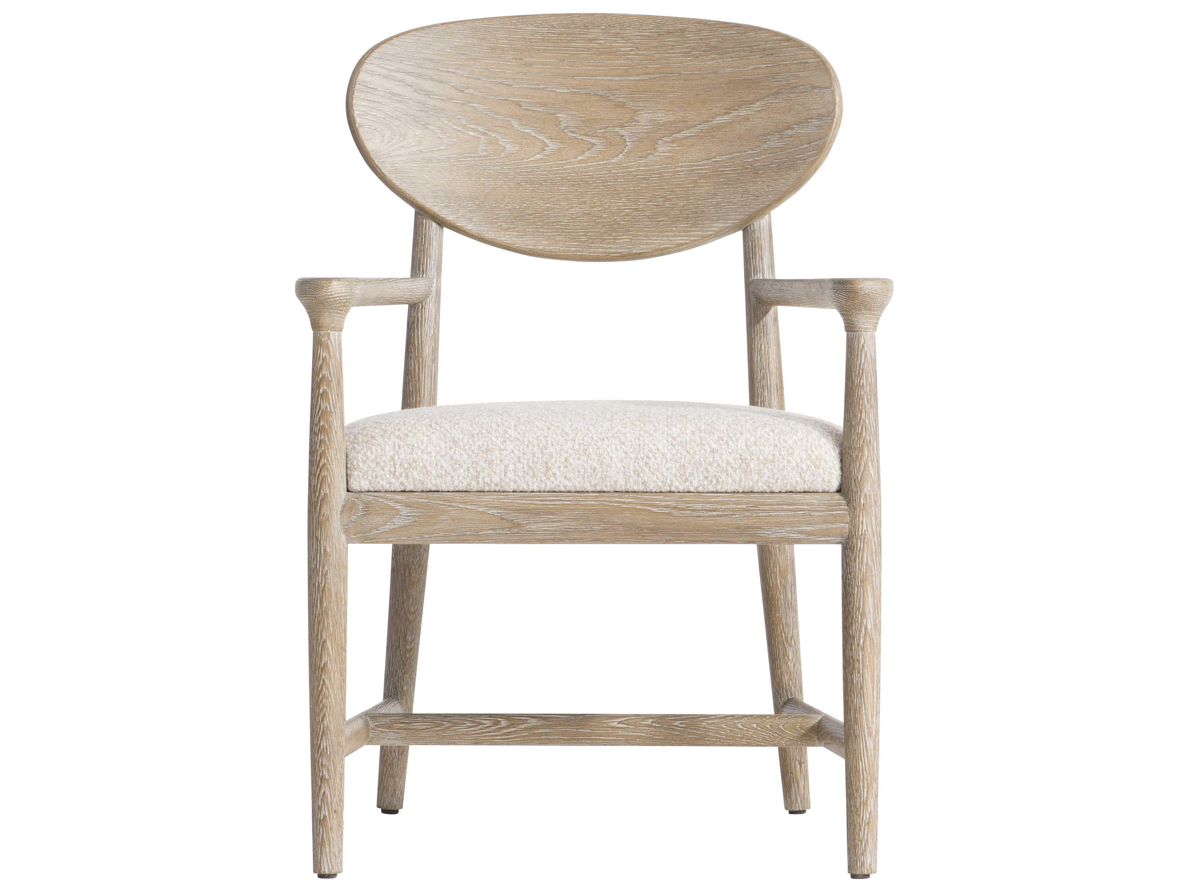 Bernhardt Aventura Brown Upholstered Arm Dining Chair