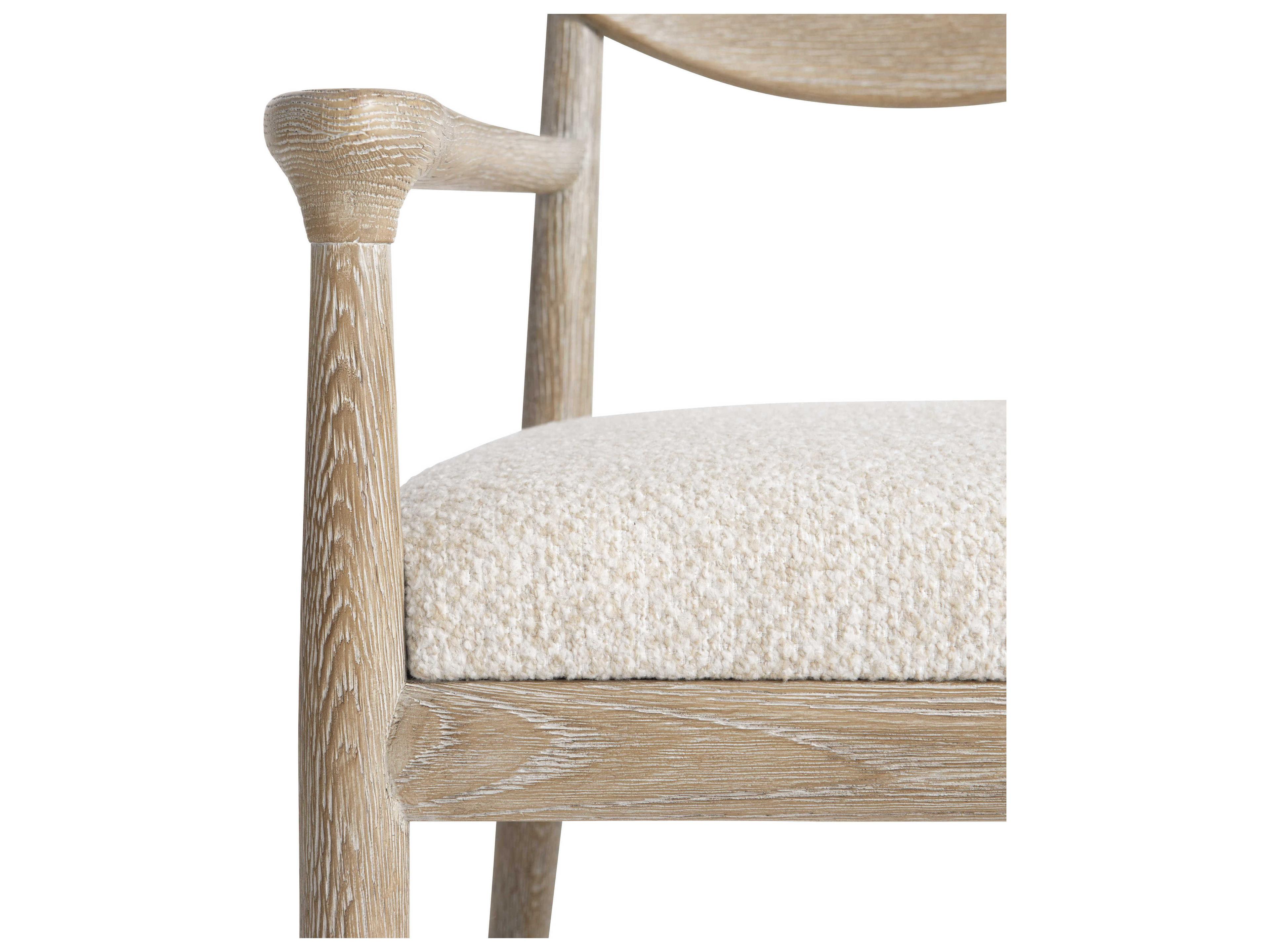 Bernhardt Aventura Brown Upholstered Arm Dining Chair