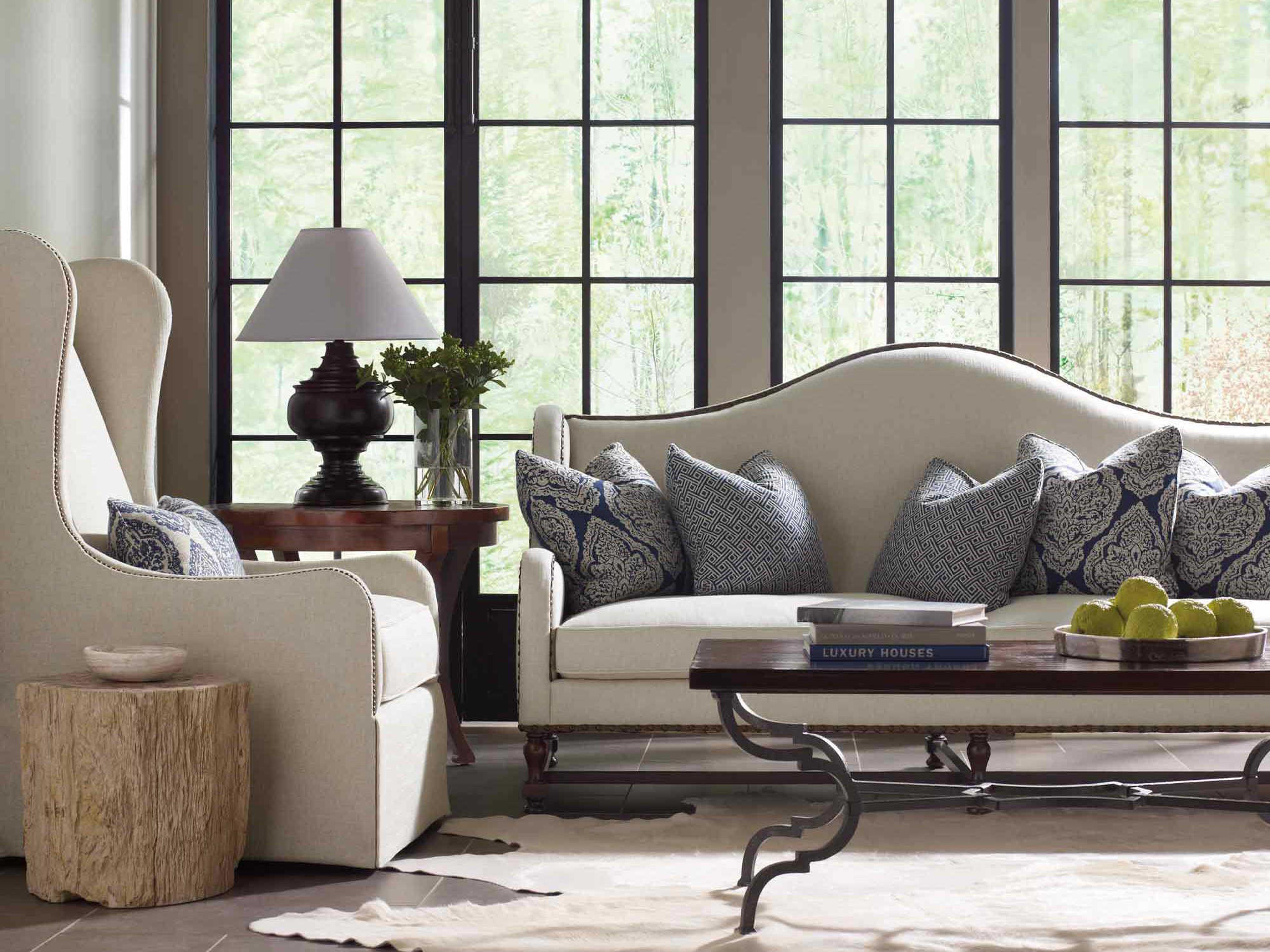 Bernhardt Interiors Casegoods Petrified Round Wood Natural End Table