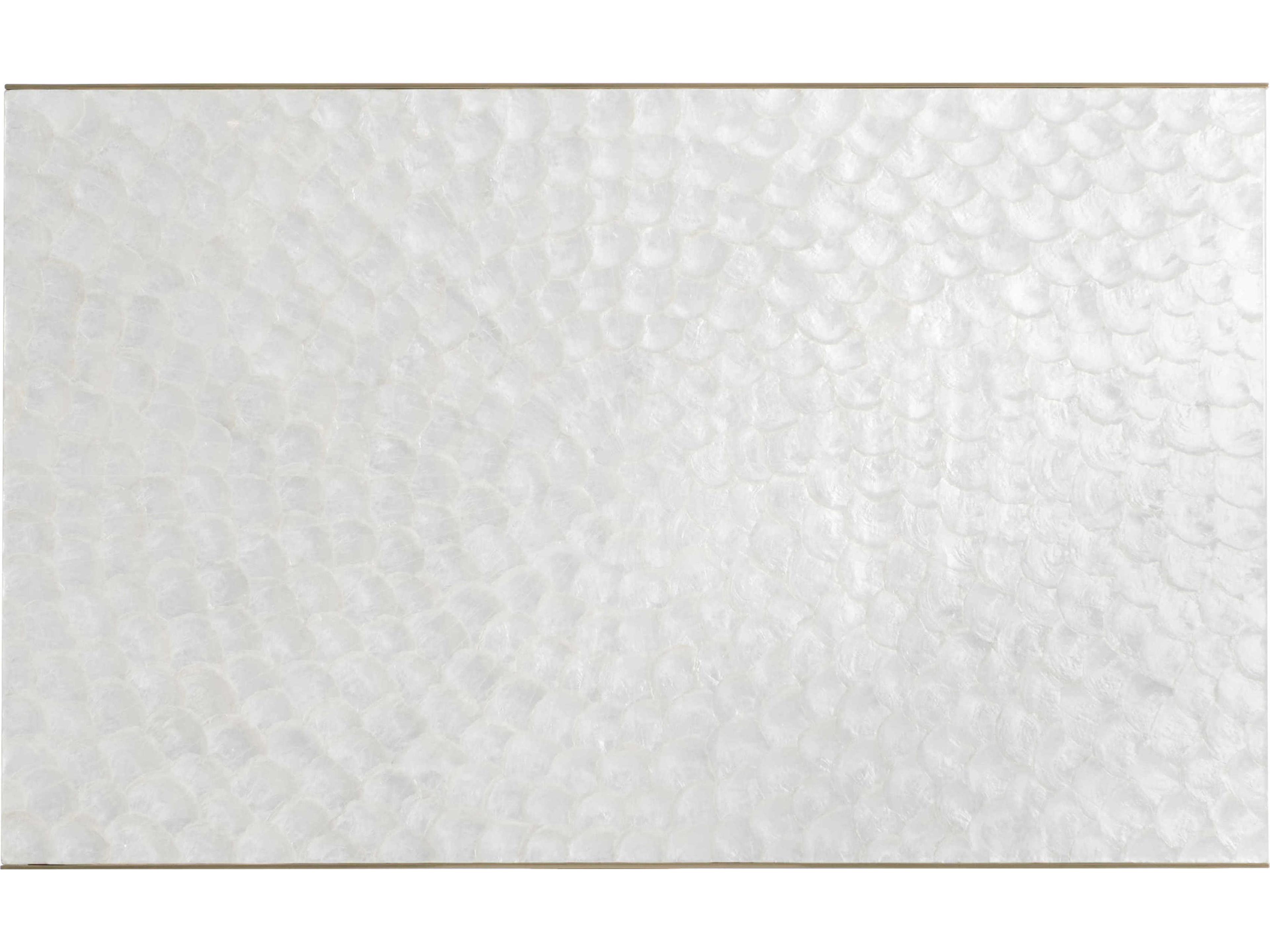 Bernhardt Interiors Aster Rectangular Capiz Shell Brass Cocktail Table