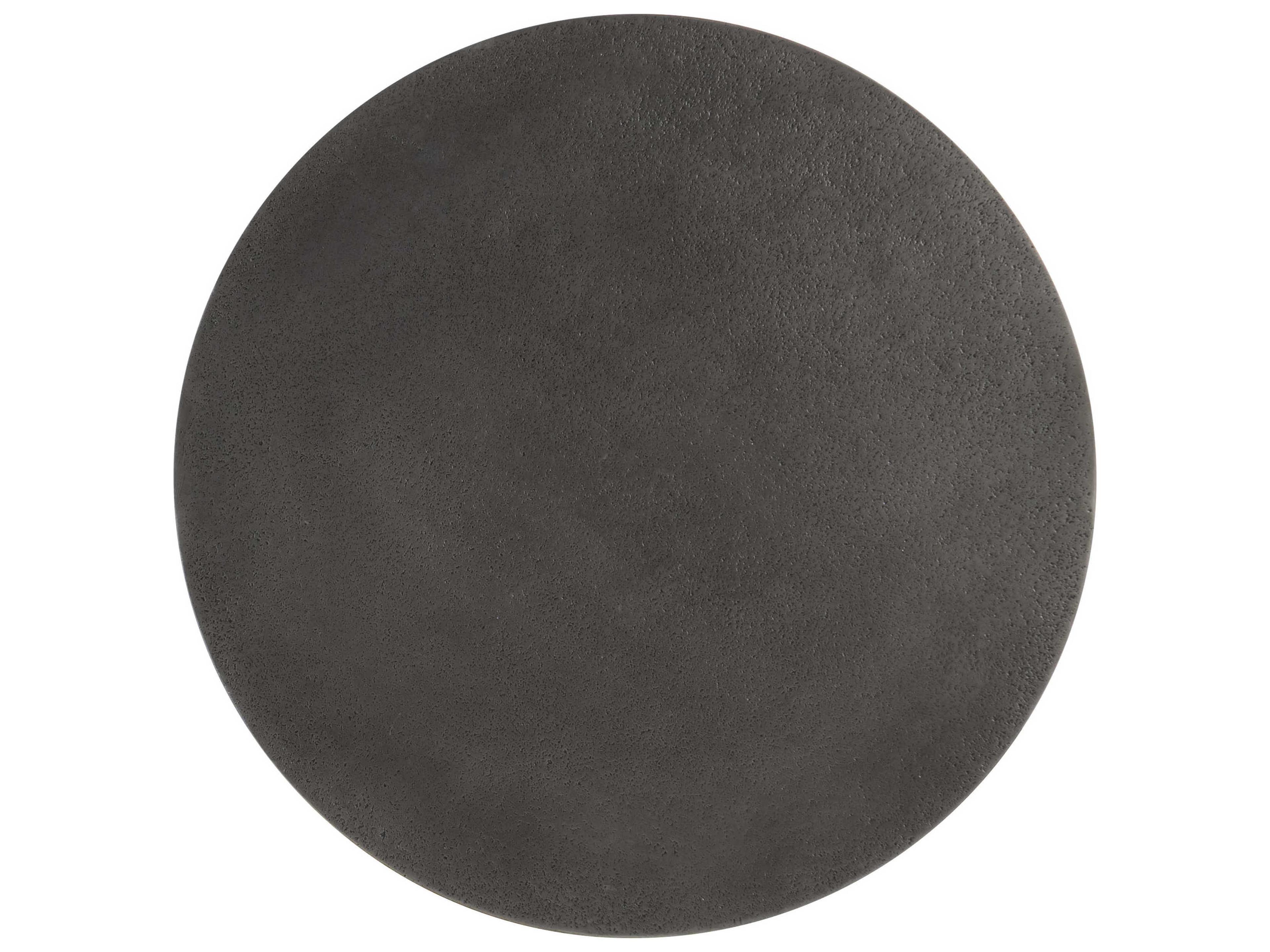 Bernhardt Interiors Tribus Round Metal Graphite End Table