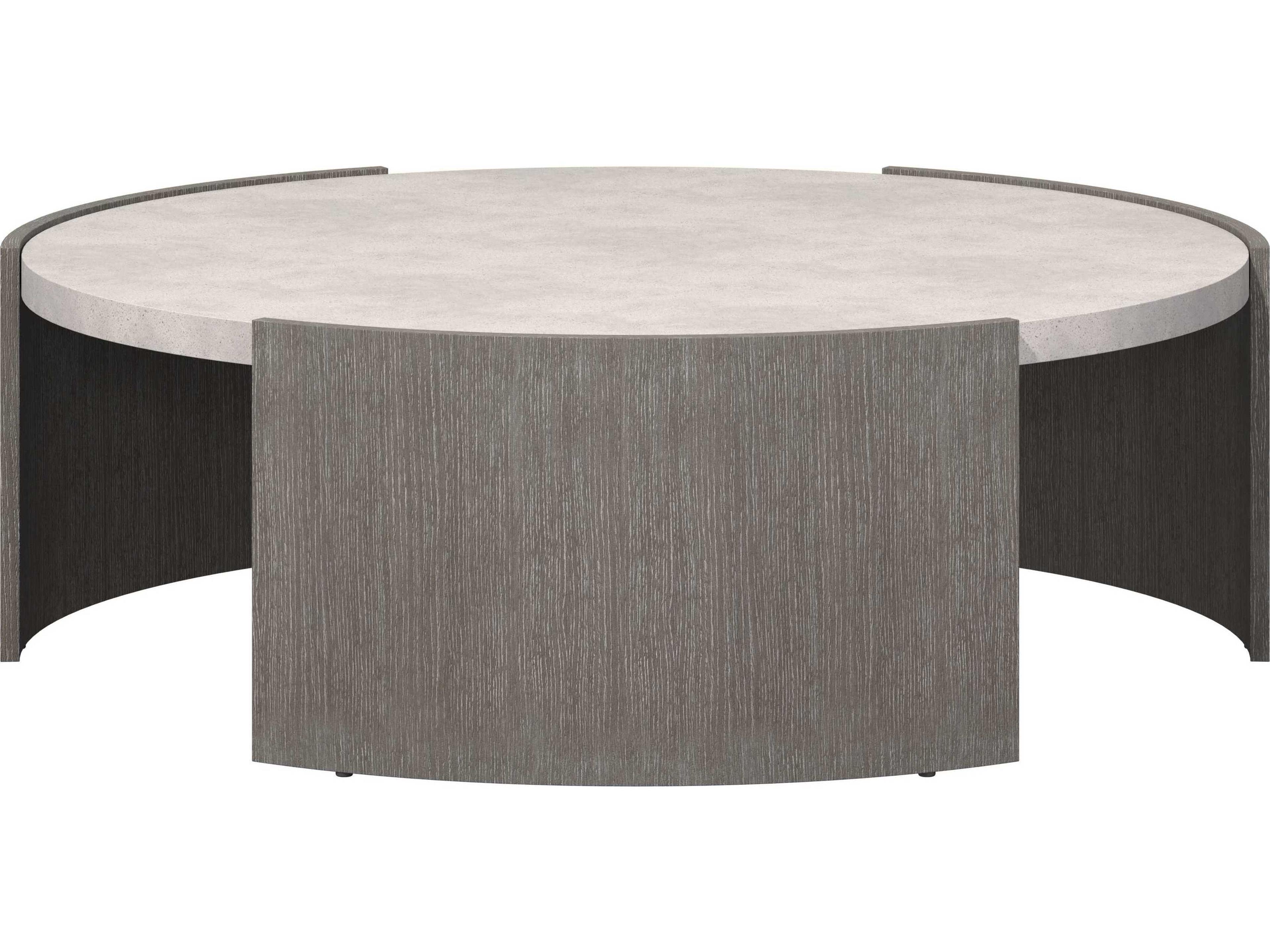 Prado Round Coffee Table in Concrete and Wood
