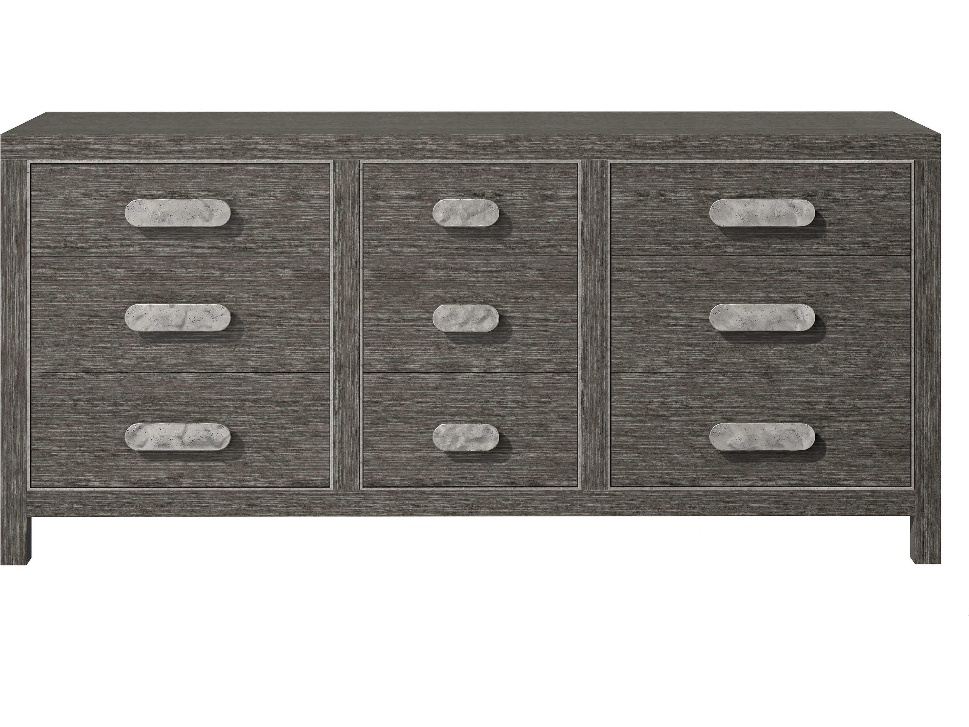 Prado 9-Drawers Gray Dresser