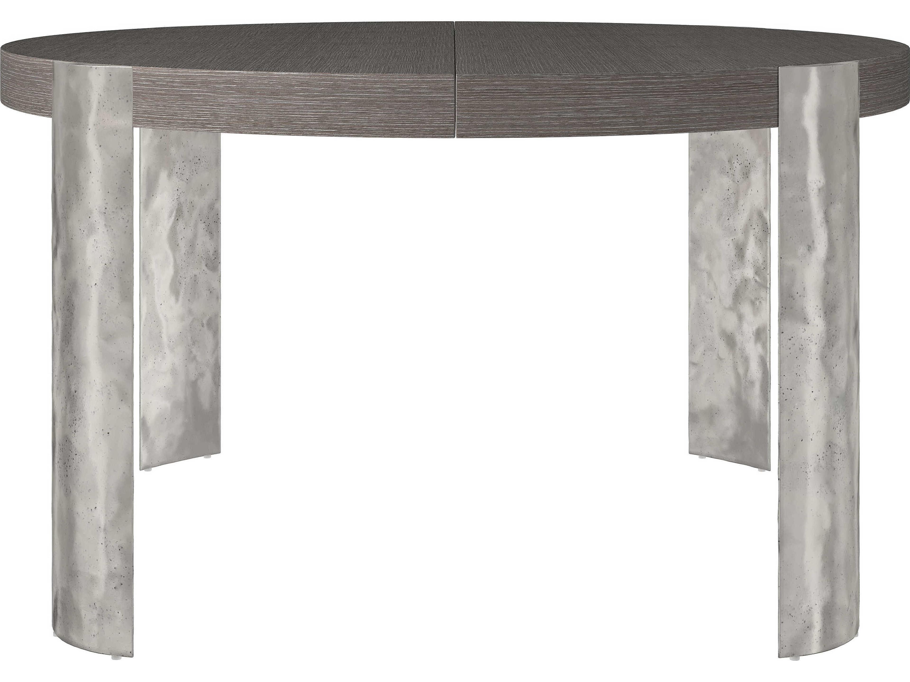 Prado Round Wood Porcini Bright Graphite Dining Table