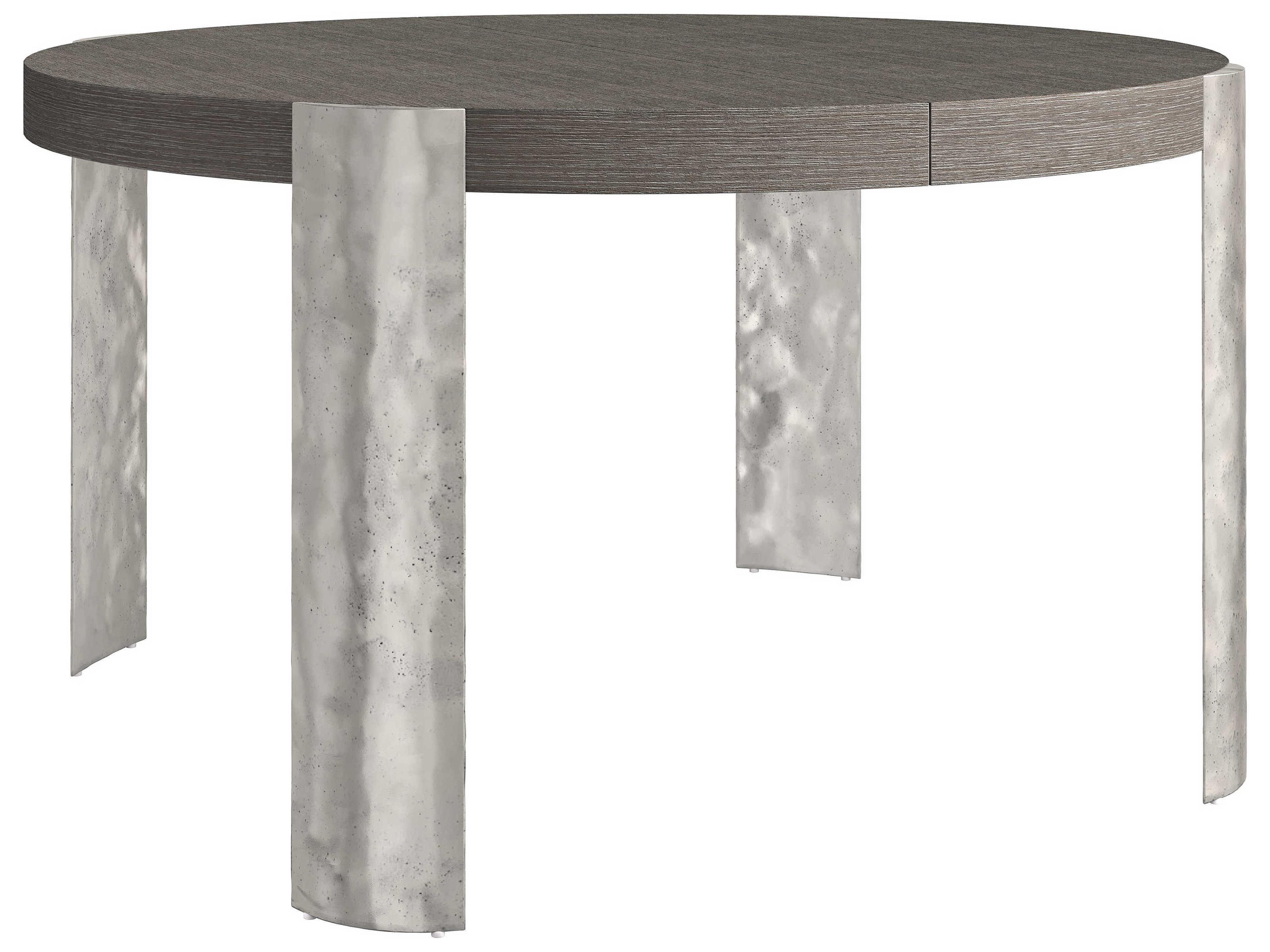 Bernhardt Prado Round Wood Porcini Bright Graphite Dining Table