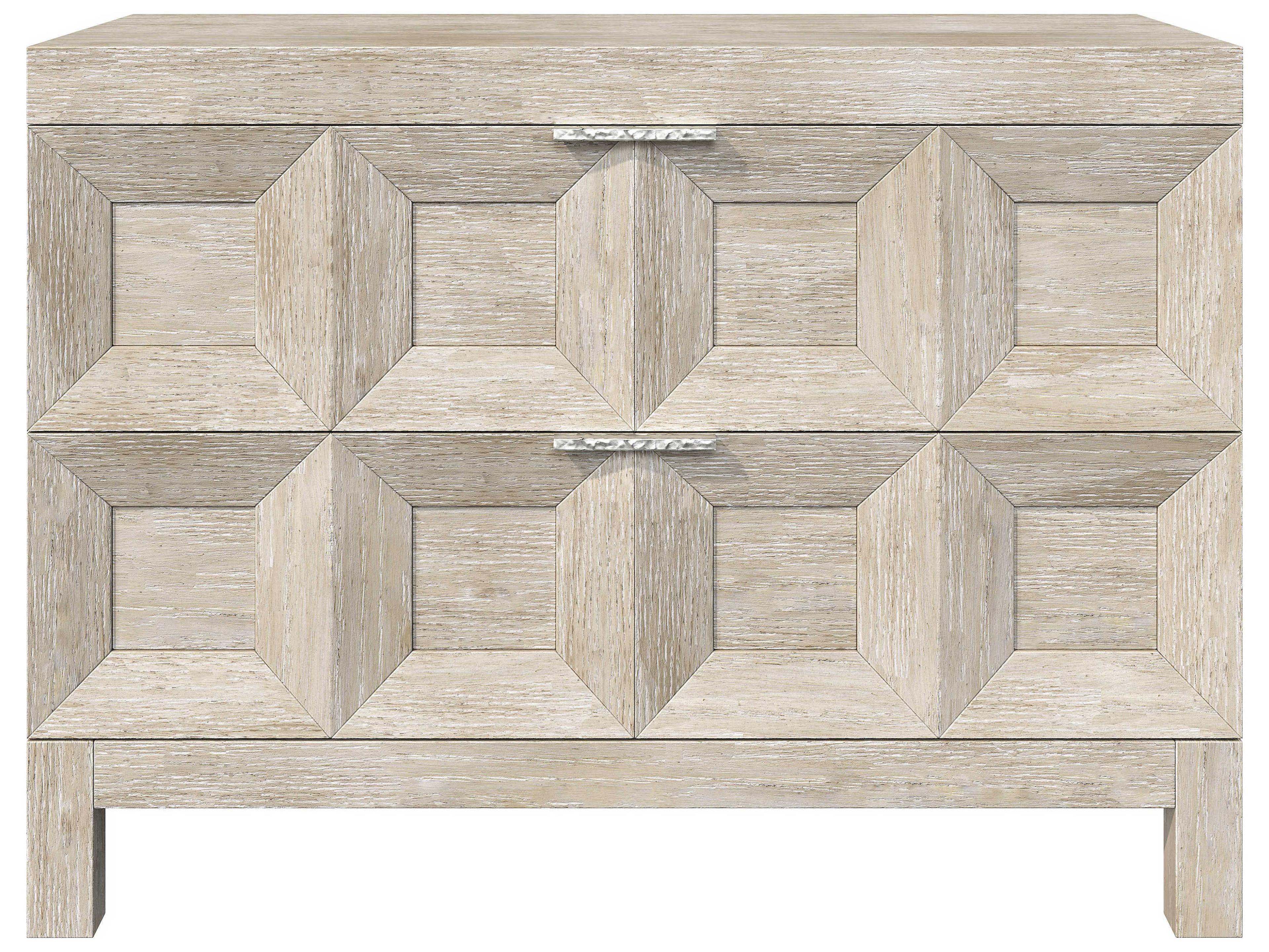 Prado Nightstand in Tawny Wire-Brushed White Oak with USB Charging