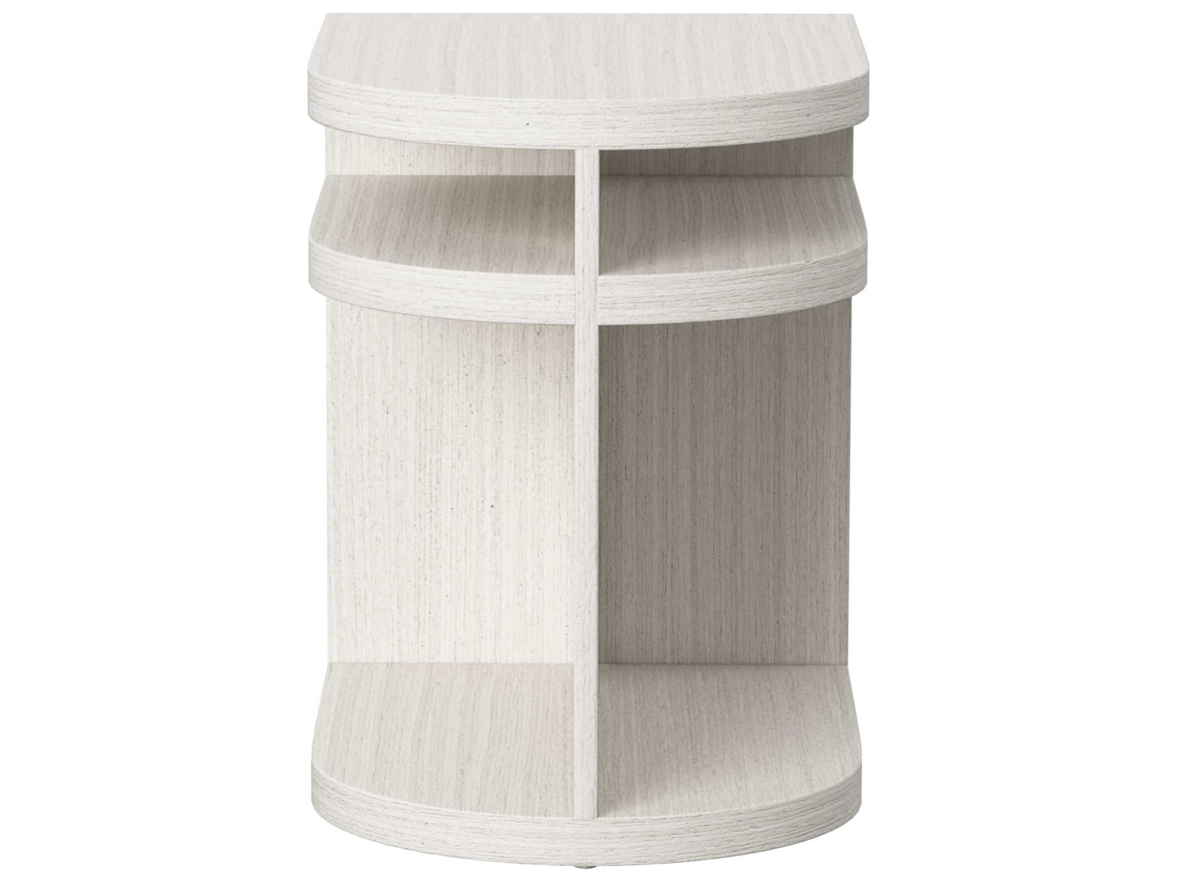 Stratum Modern Geometric Side Table in Mist Finish