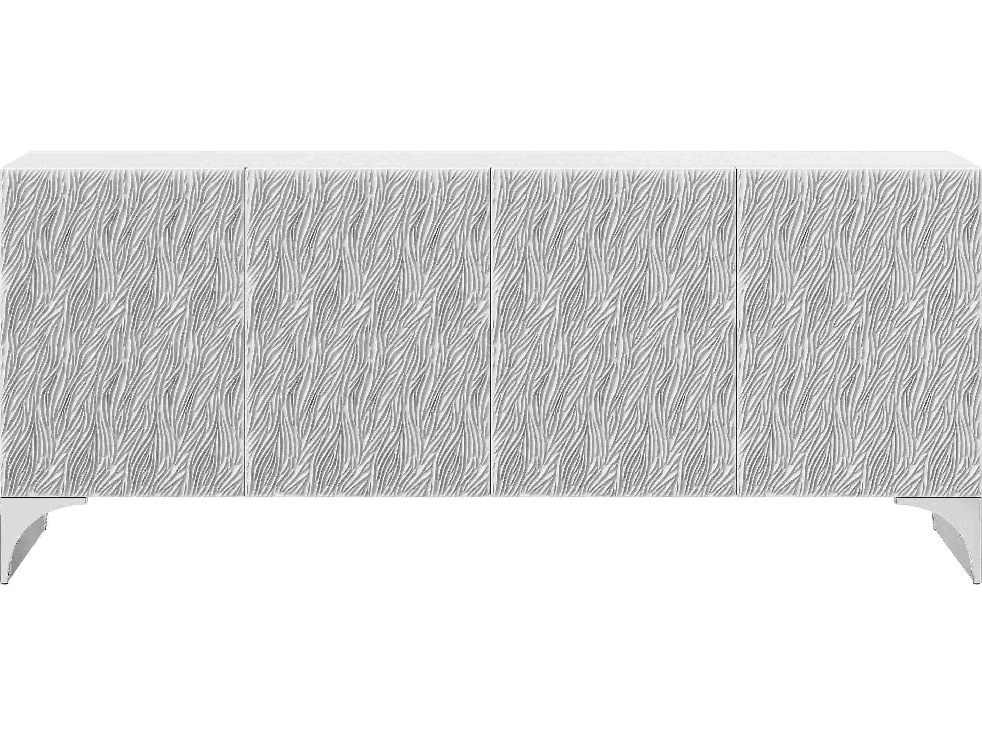 Stratum 80" Fossil Polished Nickel Entertainment Credenza