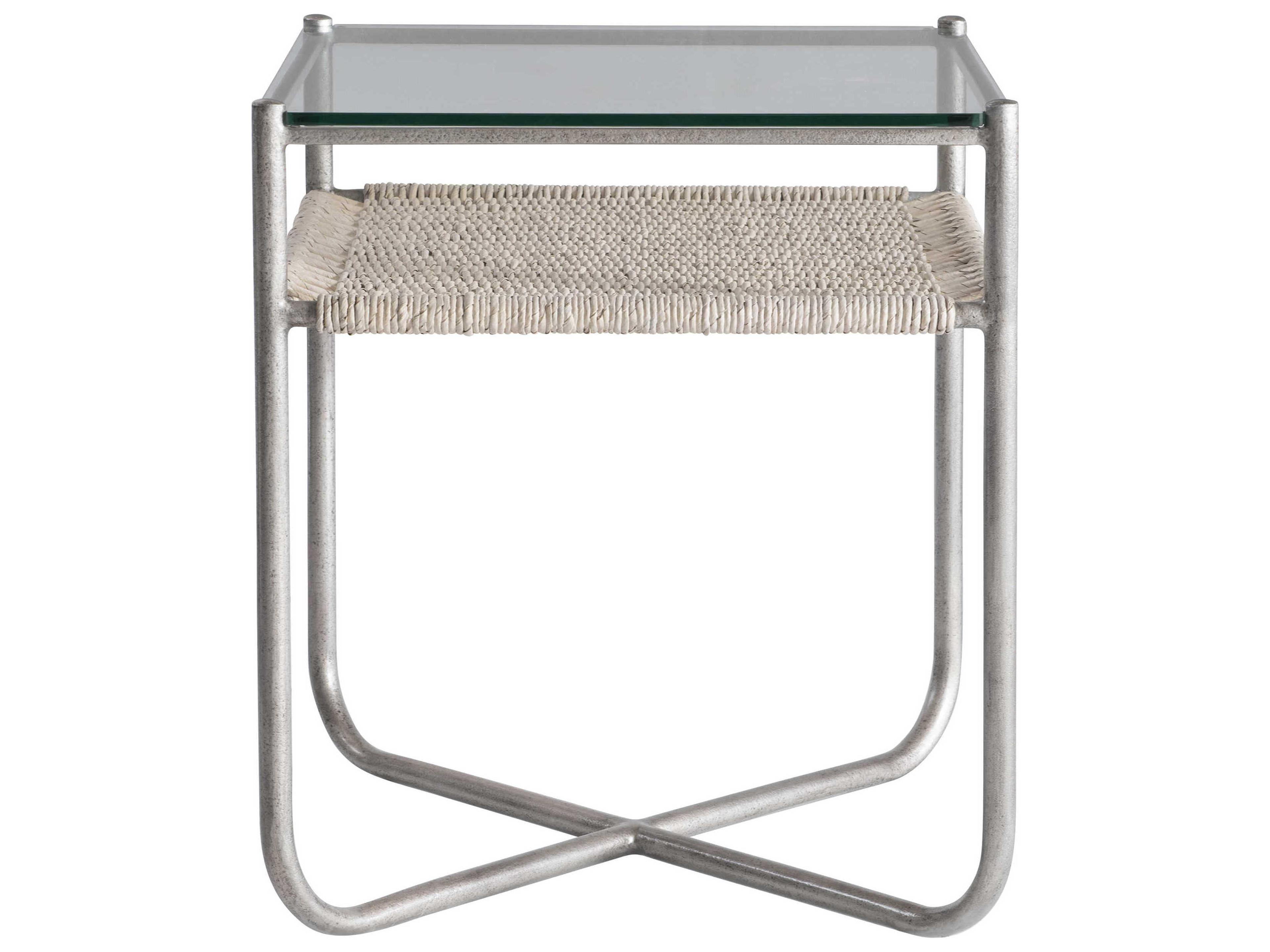 Kendo Rectangular Glass Graphite End Table
