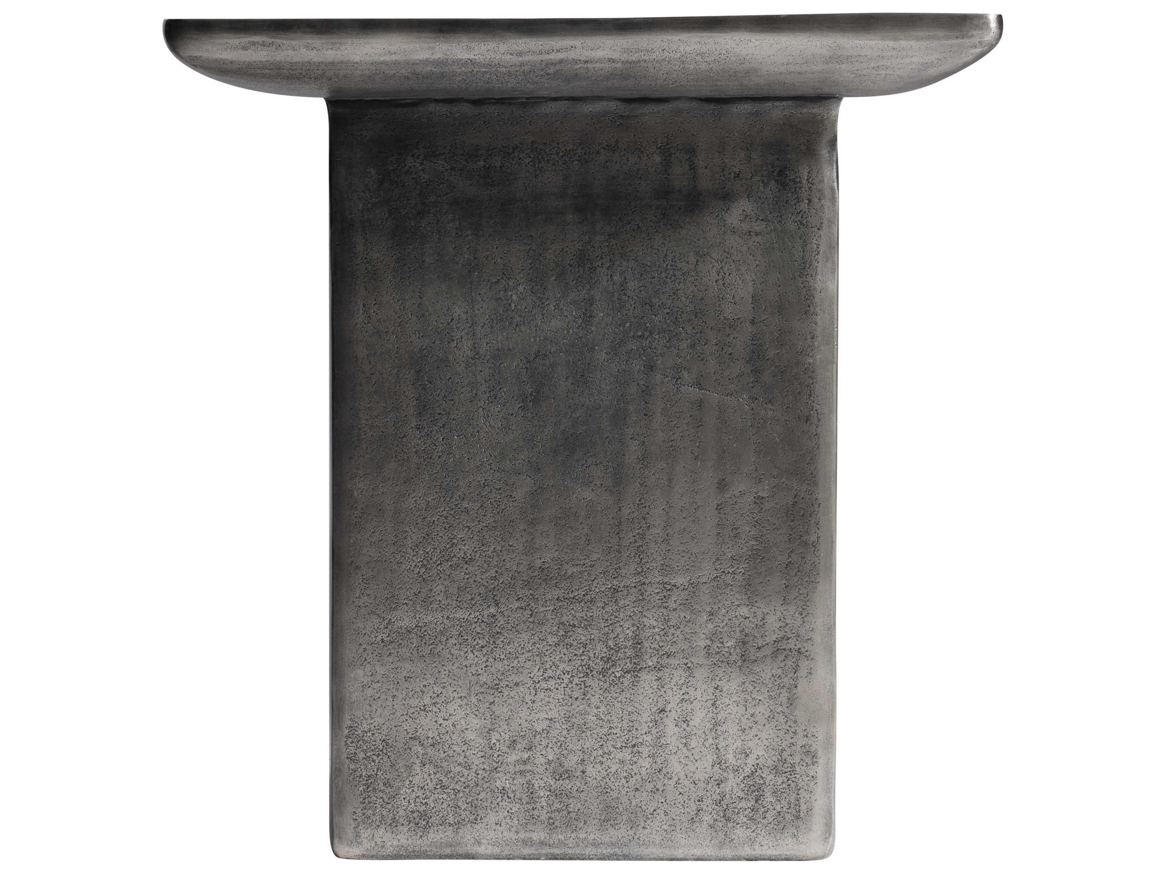 Bernhardt Argo Square Metal Graphite End Table