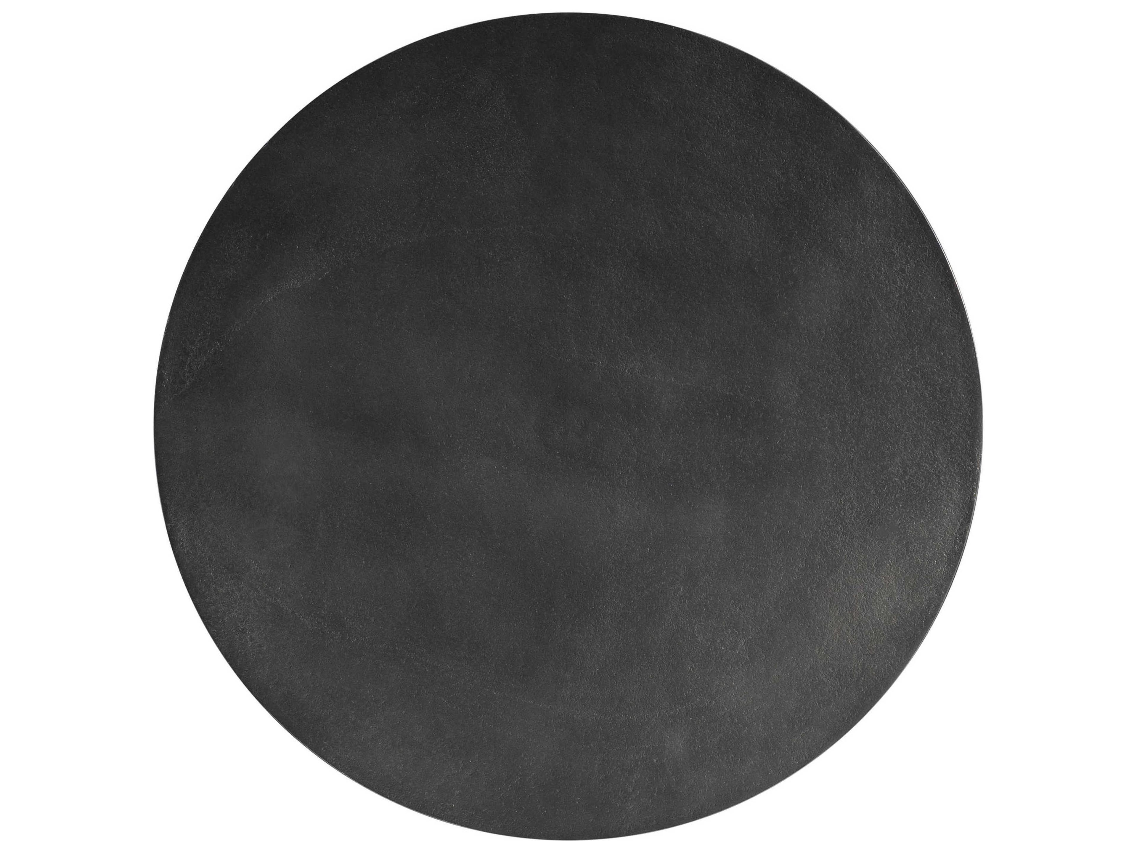 Bernhardt Ursa Round Metal Black Nickel End Table