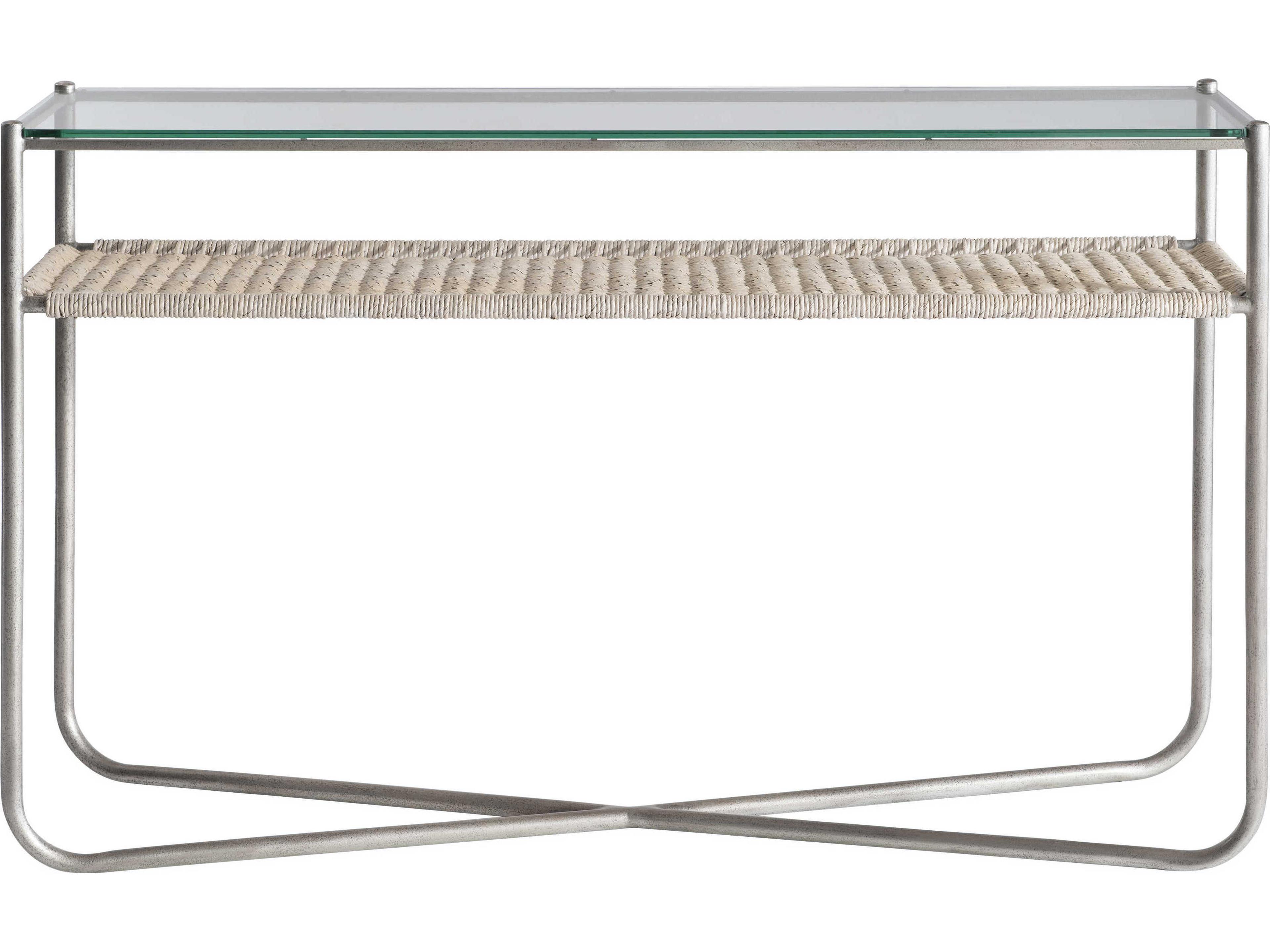 Kendo Rectangular Glass Graphite Console Table