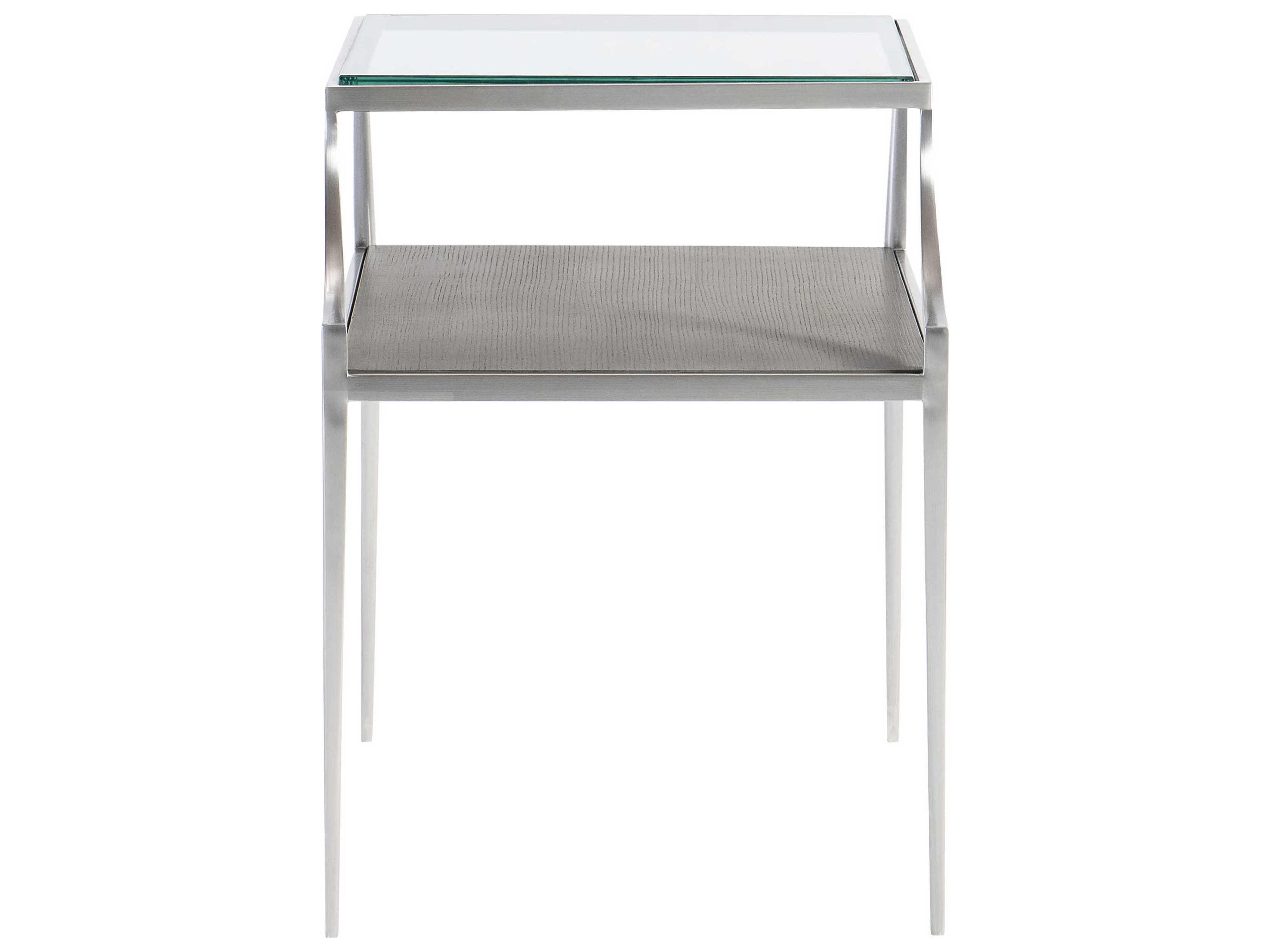 Cornelia Rectangular Glass Nebbia End Table
