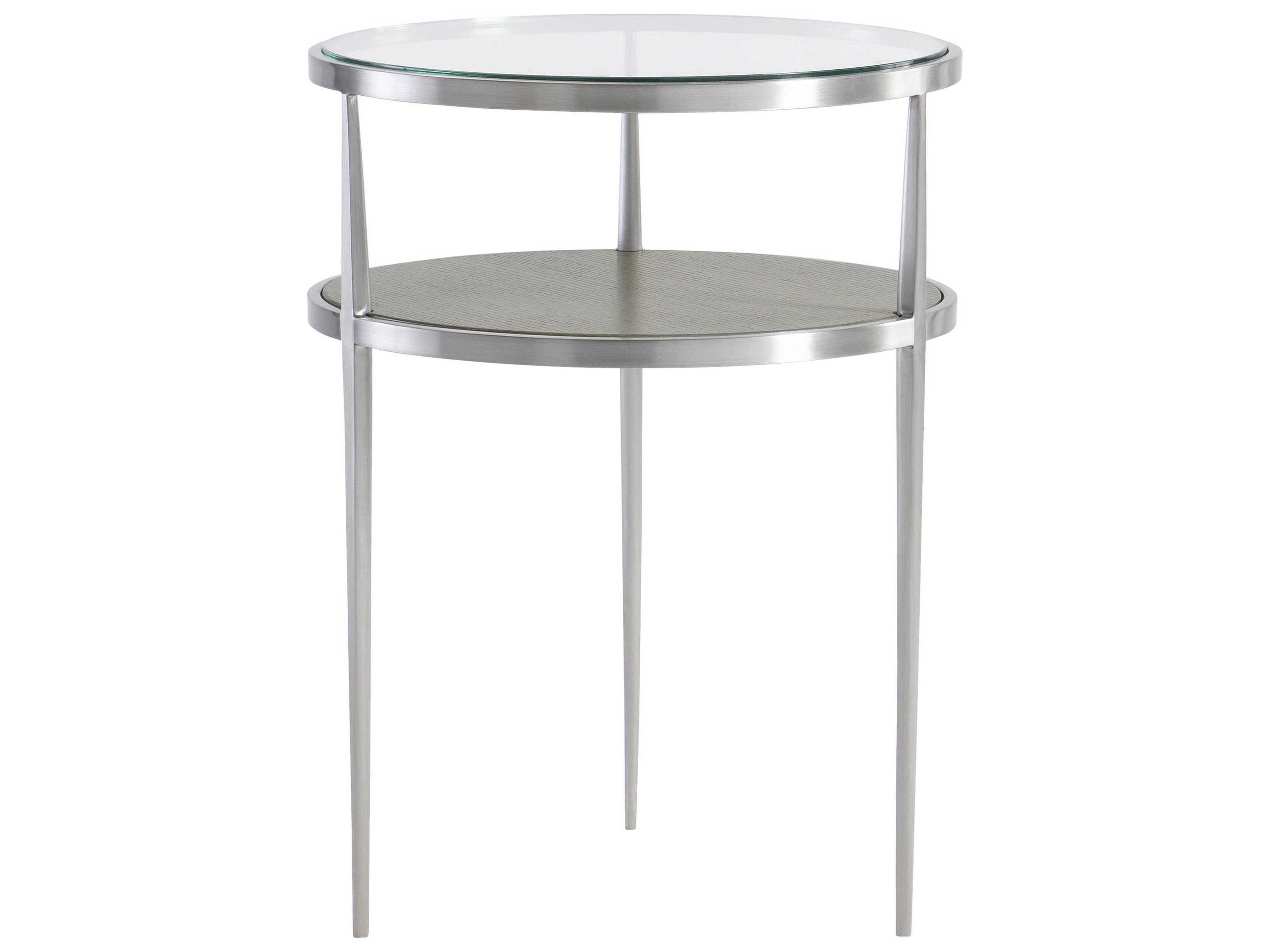 Cornelia Round Glass Nebbia End Table