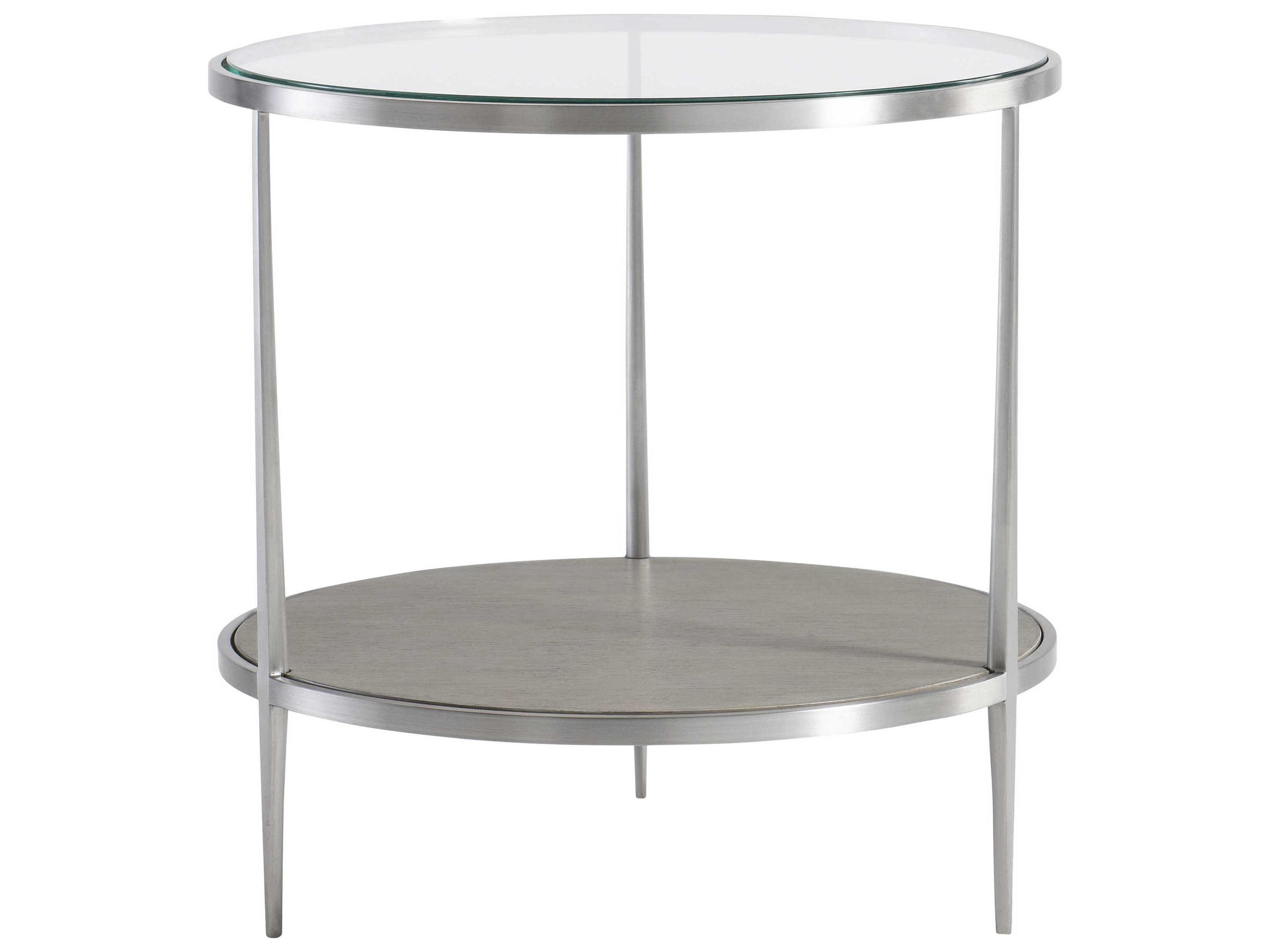 Cornelia Round Glass Nebbia End Table