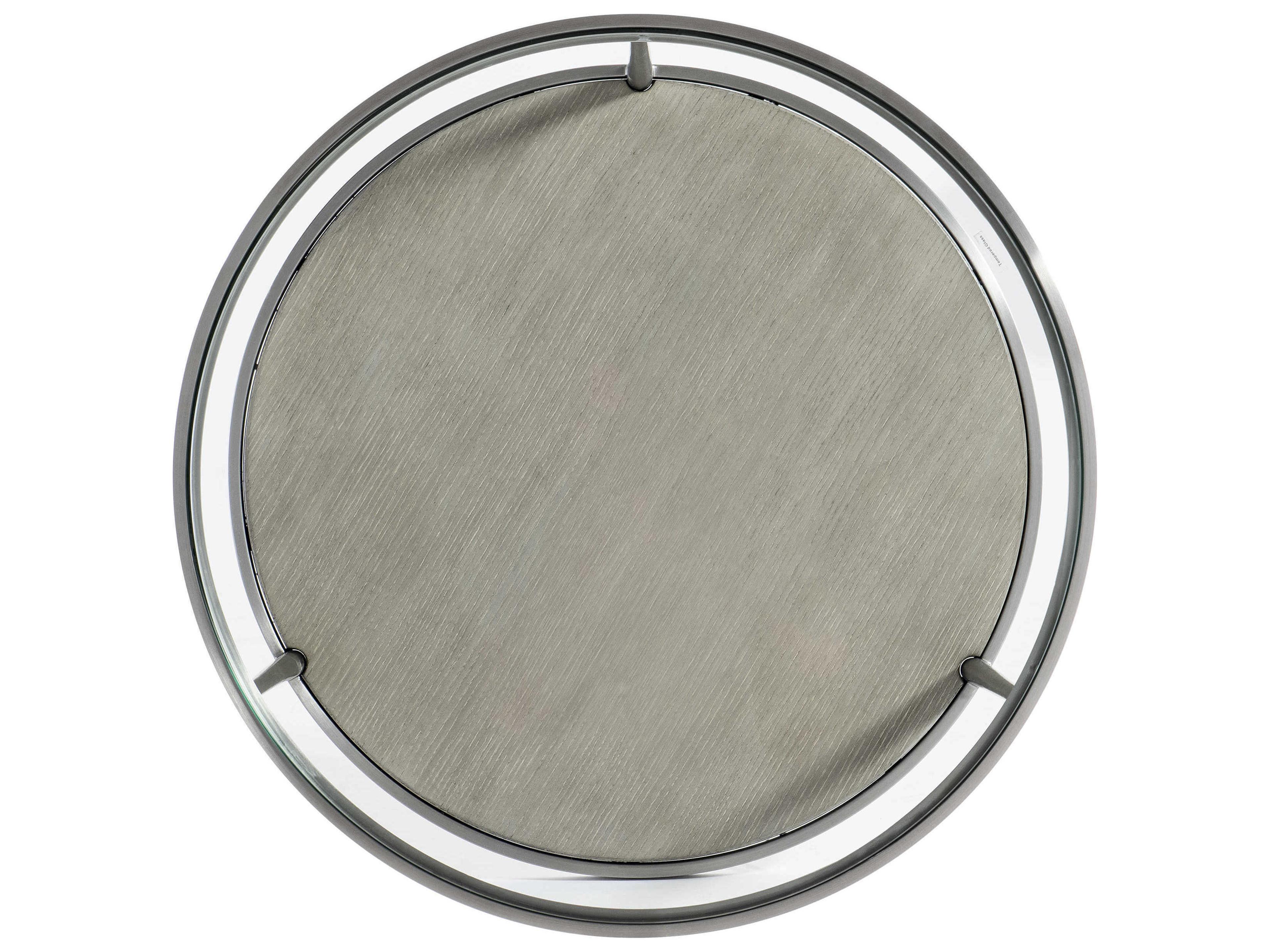 Bernhardt Cornelia Round Glass Nebbia End Table