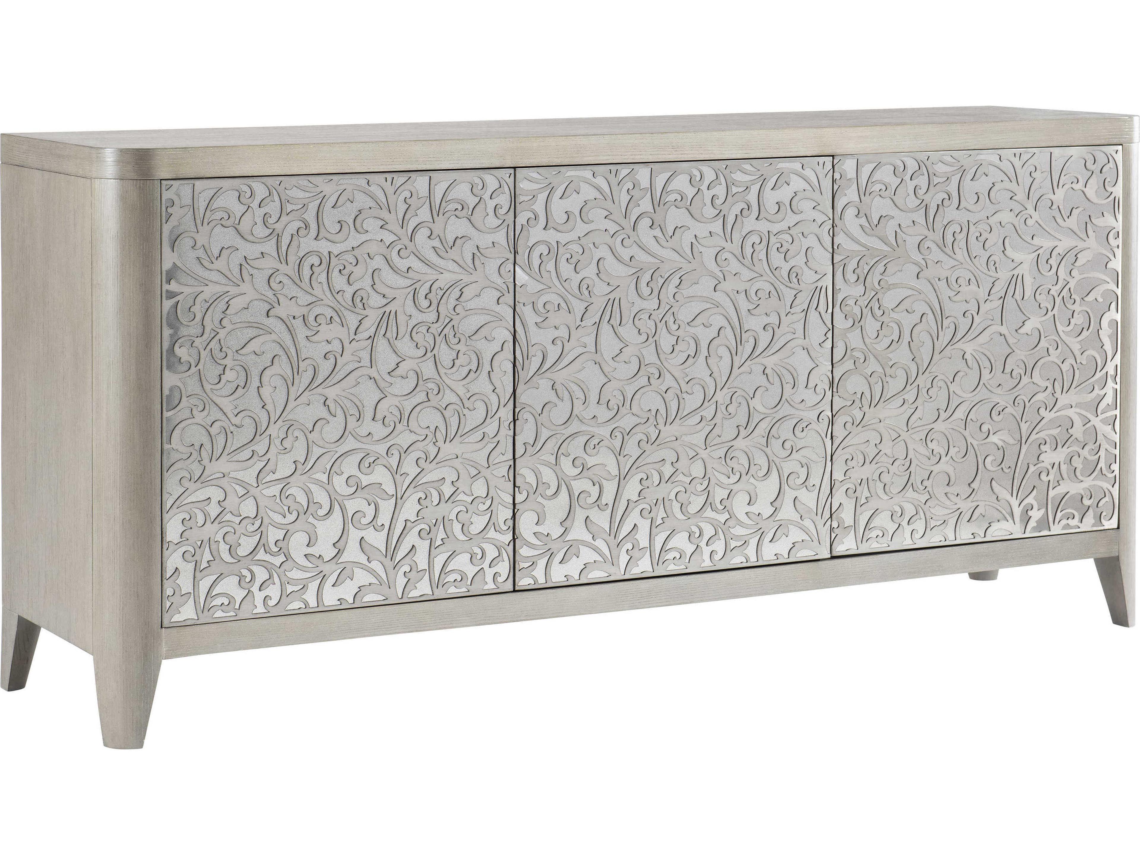 Cornelia 72" Ash Wood Glazed Stainless Steel Sideboard