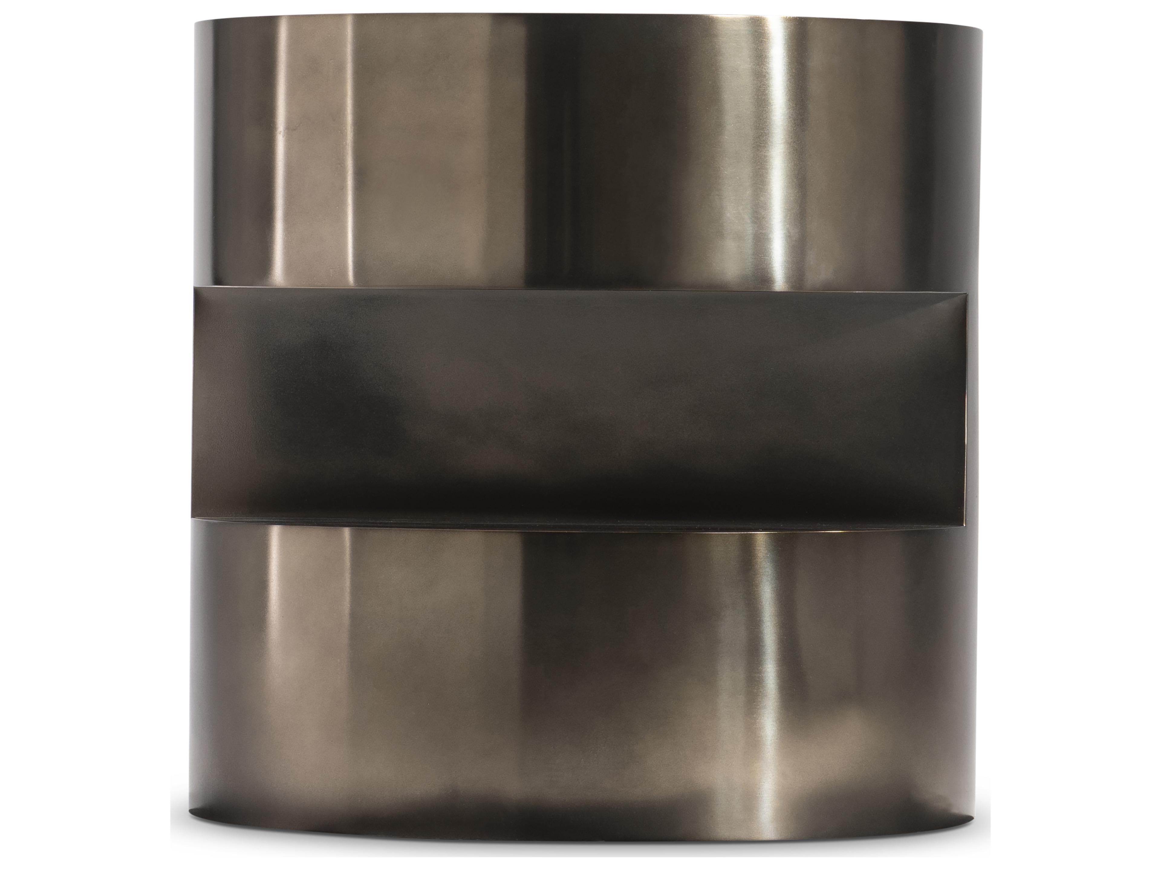 Bernhardt Cassie Round Metal Bronze End Table