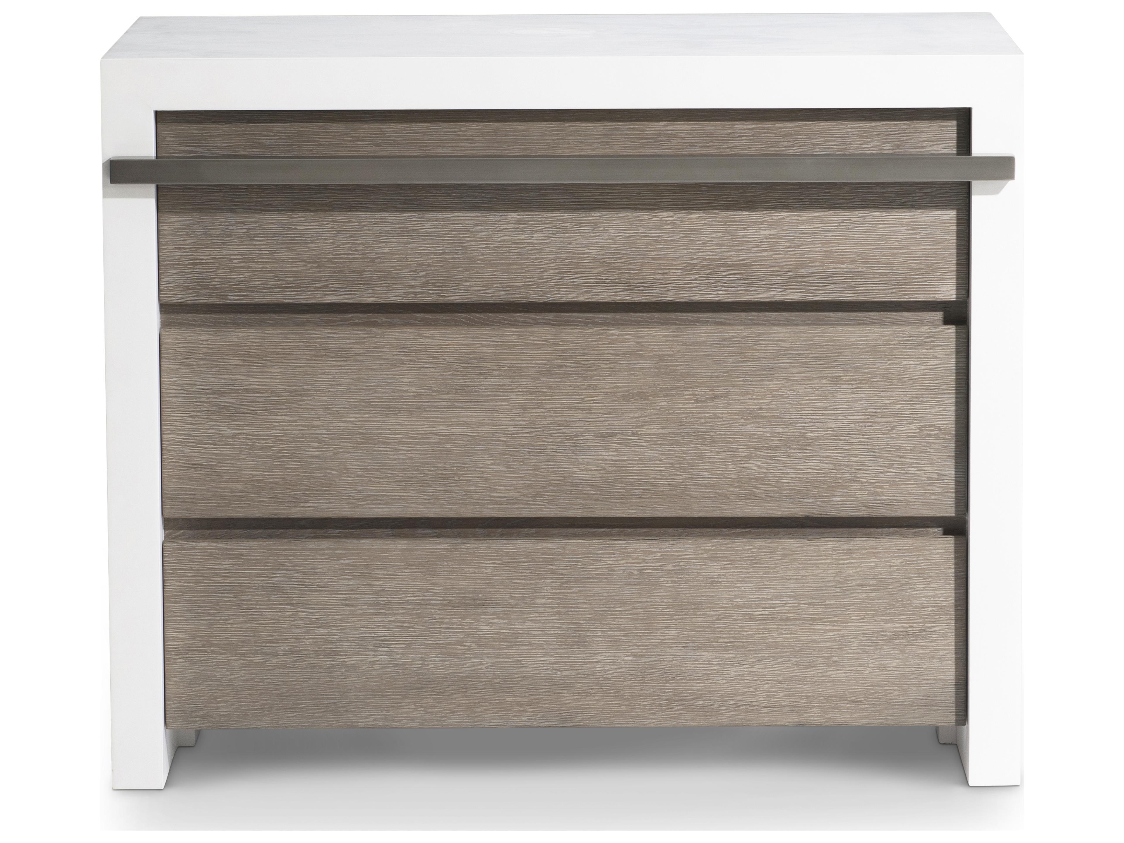 Bernhardt Westfall 3-Drawers Gray Oak Wood Nightstand