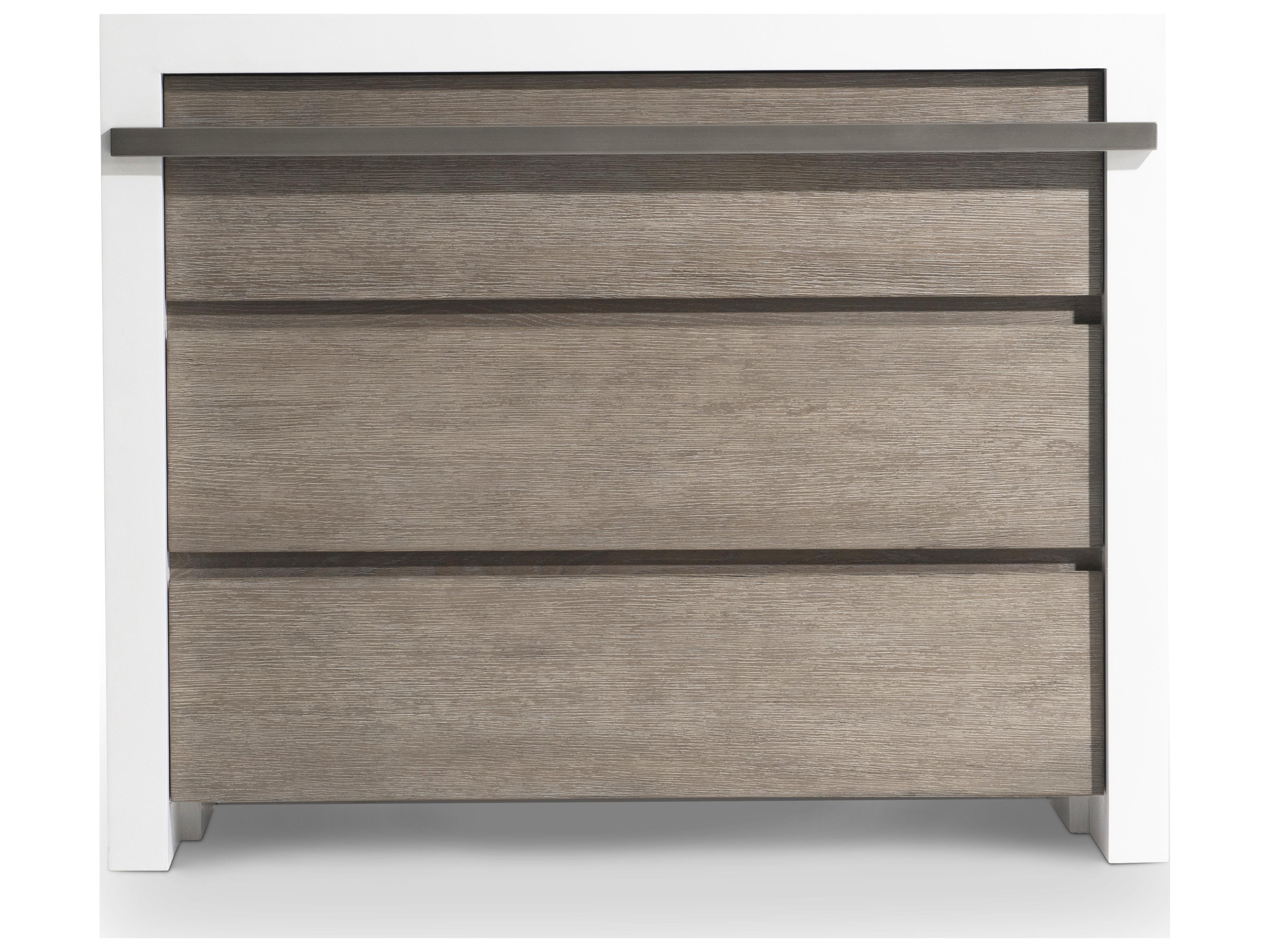 Bernhardt Westfall 3-Drawers Gray Oak Wood Nightstand