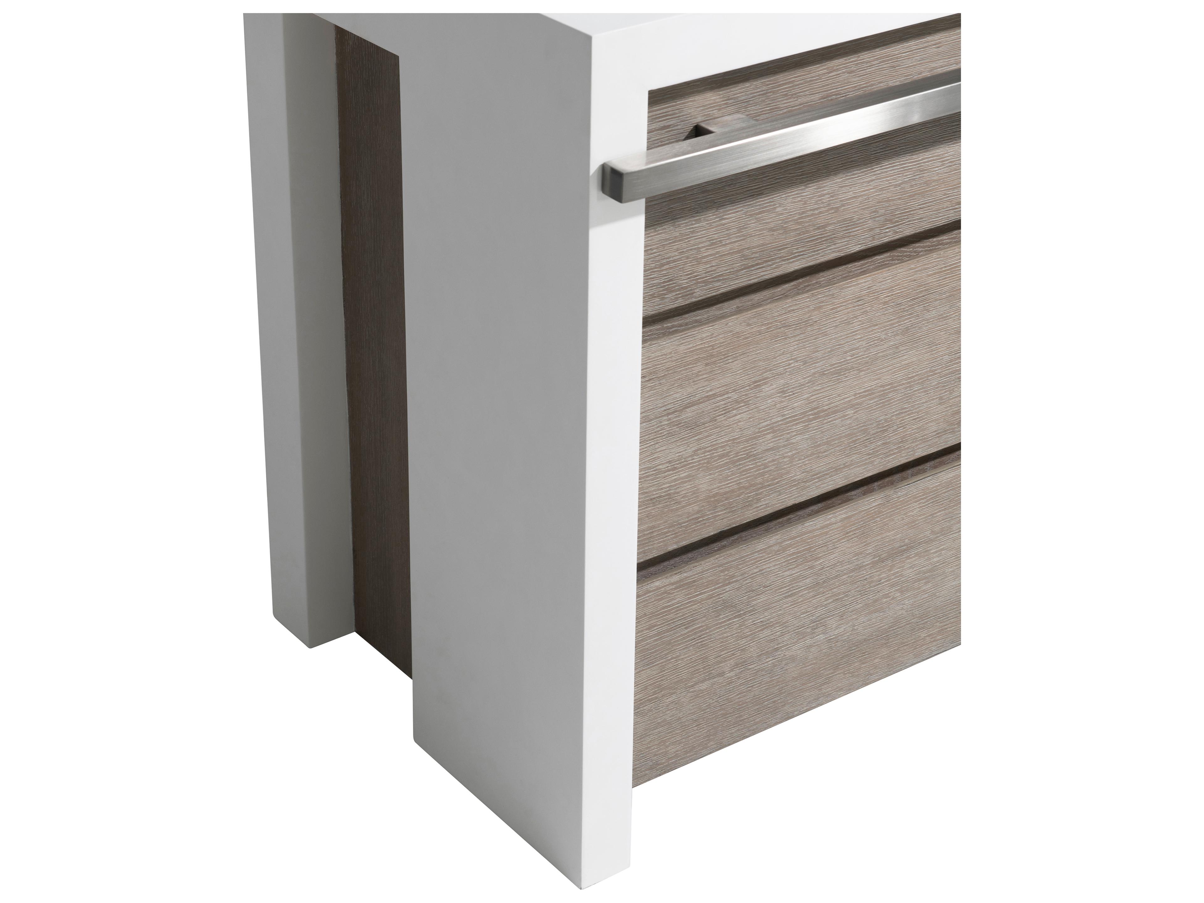 Bernhardt Westfall 3-Drawers Gray Oak Wood Nightstand