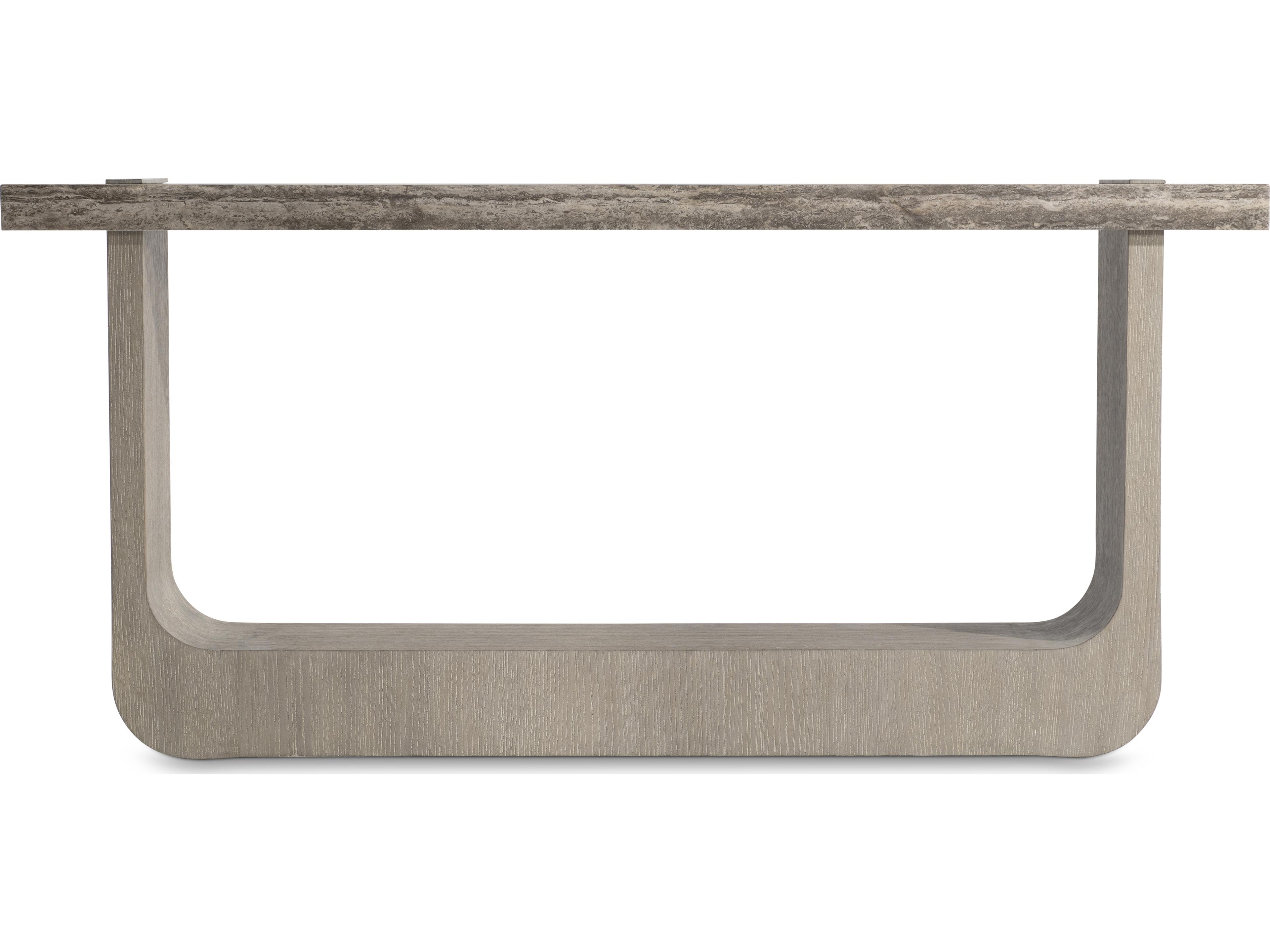 Bernhardt Azzura Rectangular Stone Greige Console Table