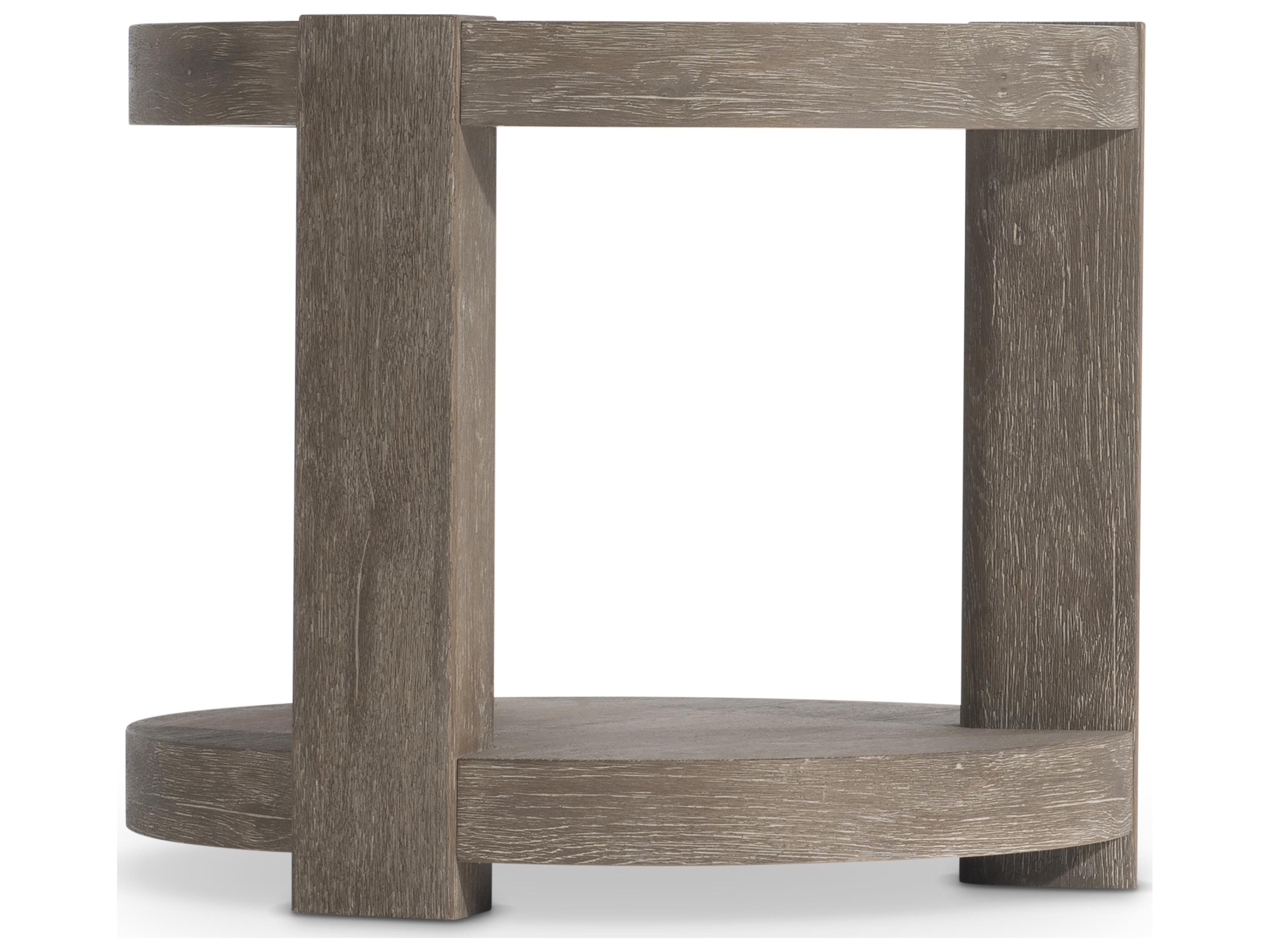 Bernhardt Tribeca Round Wood Aurum End Table