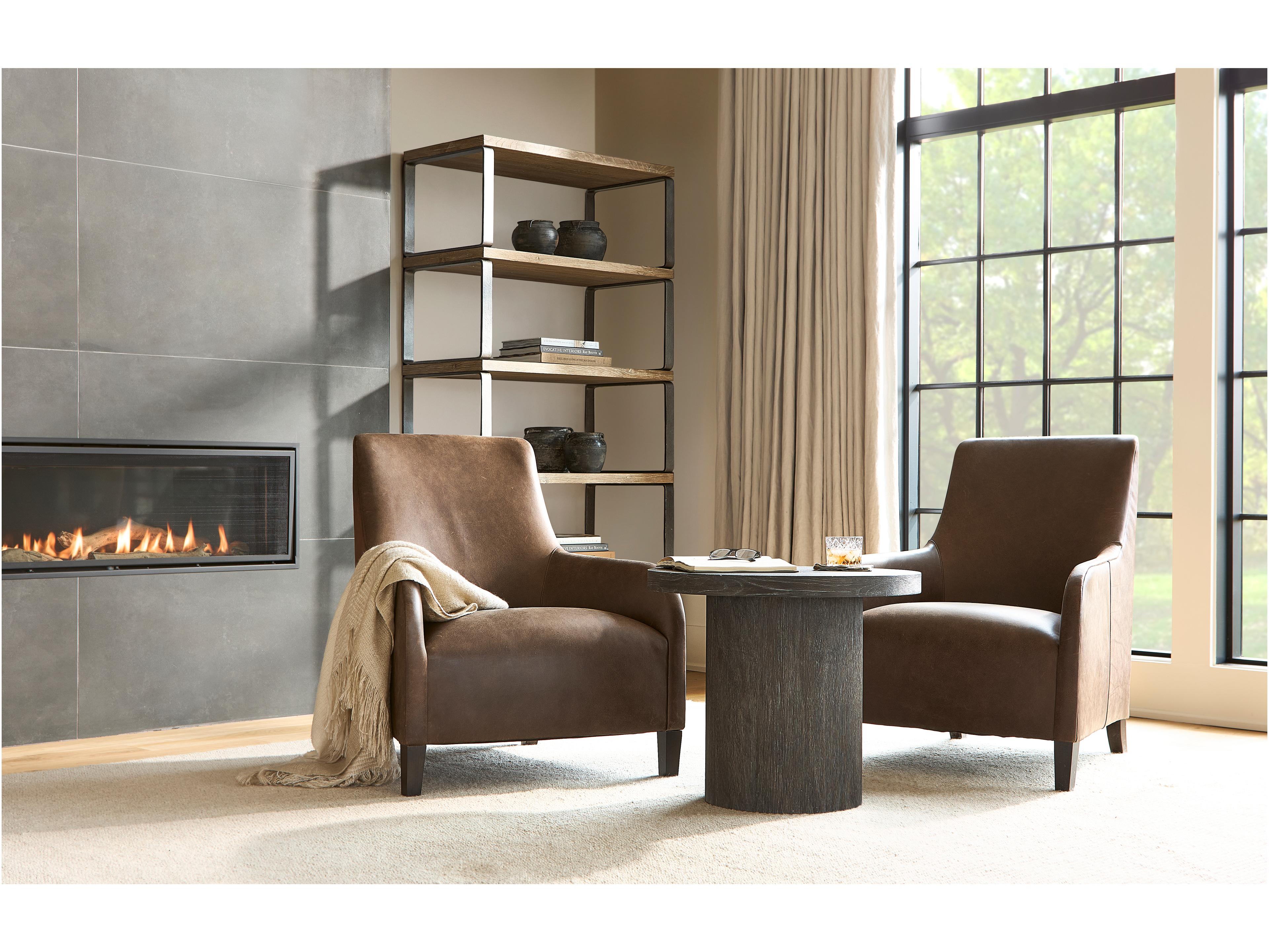 Bernhardt Tribeca Round Wood Tadon End Table