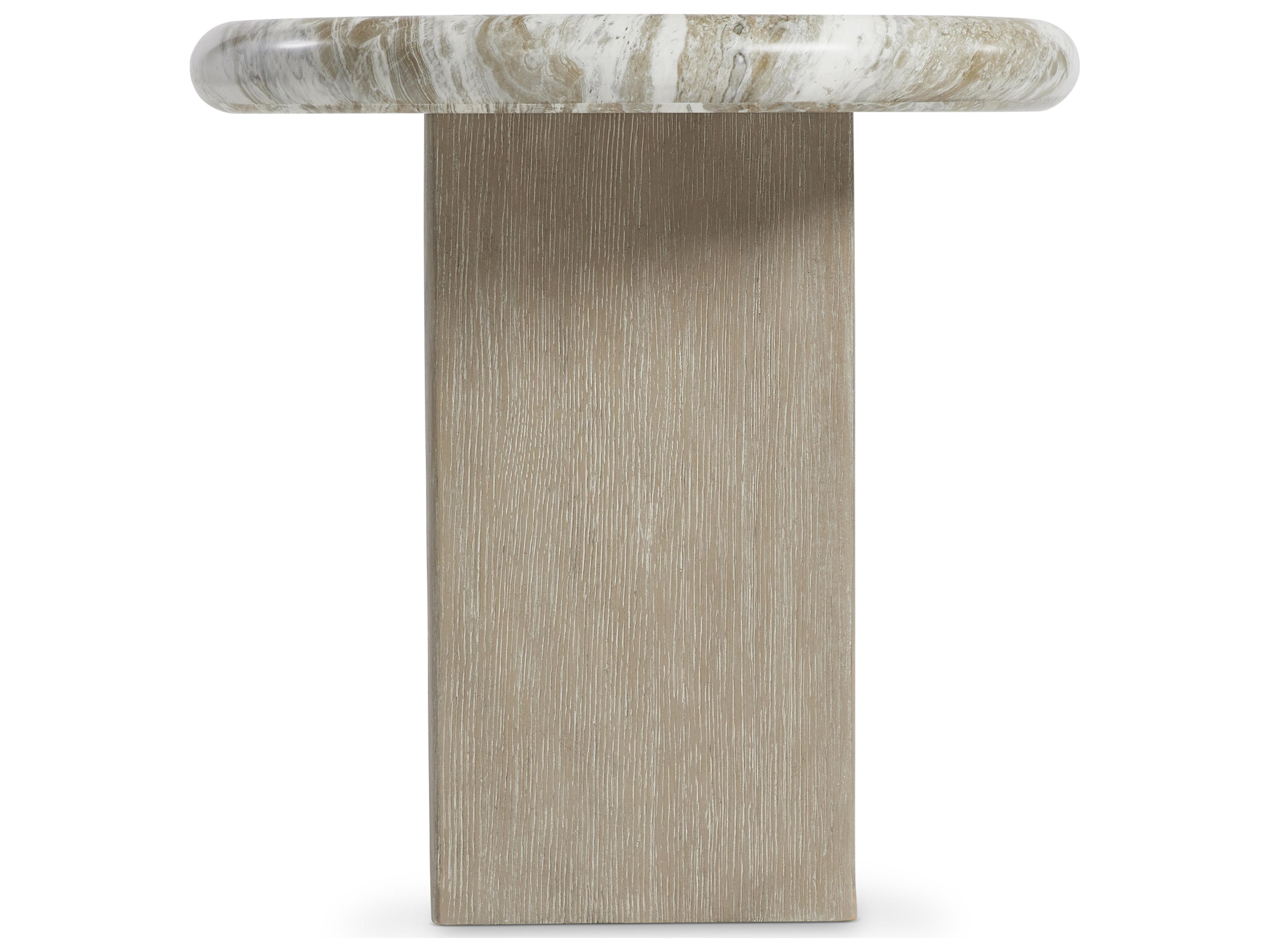 Bernhardt Arcadia Round Wood Clay End Table