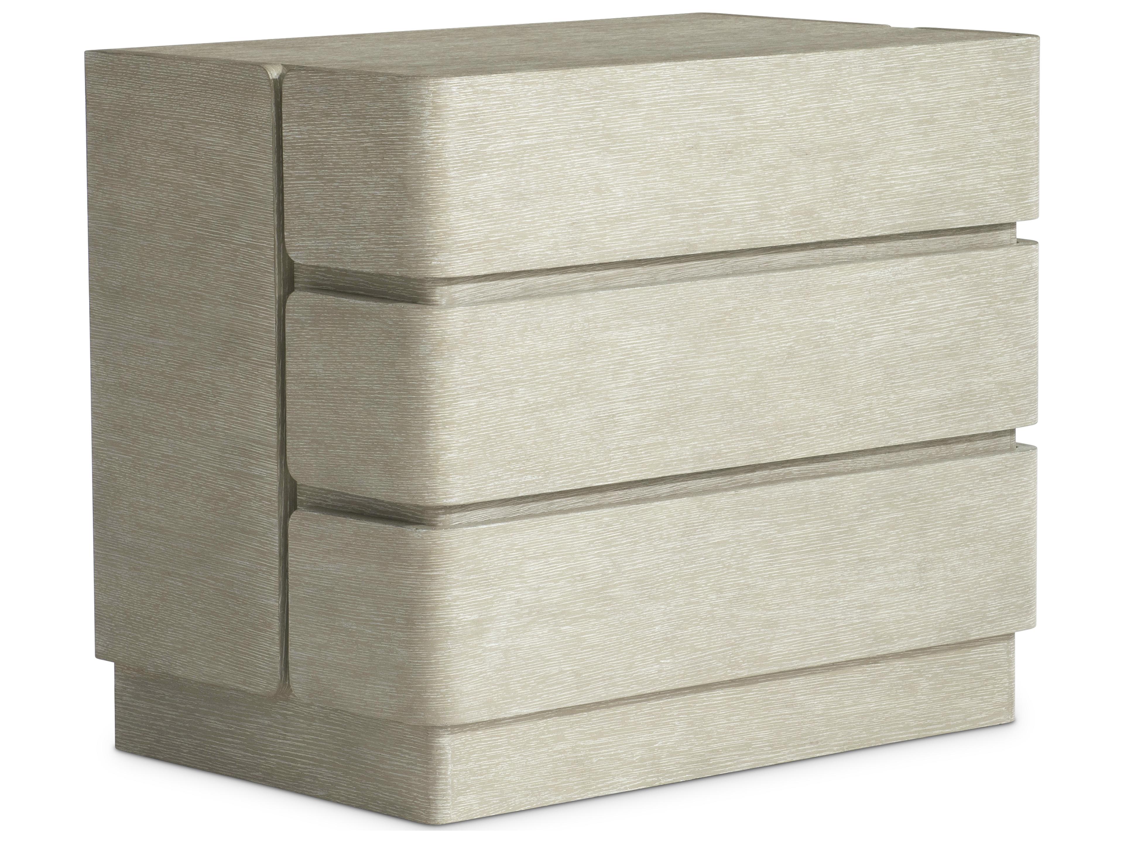 Arcadia 3-Drawer Nightstand in Clay Wire-Brushed Oak