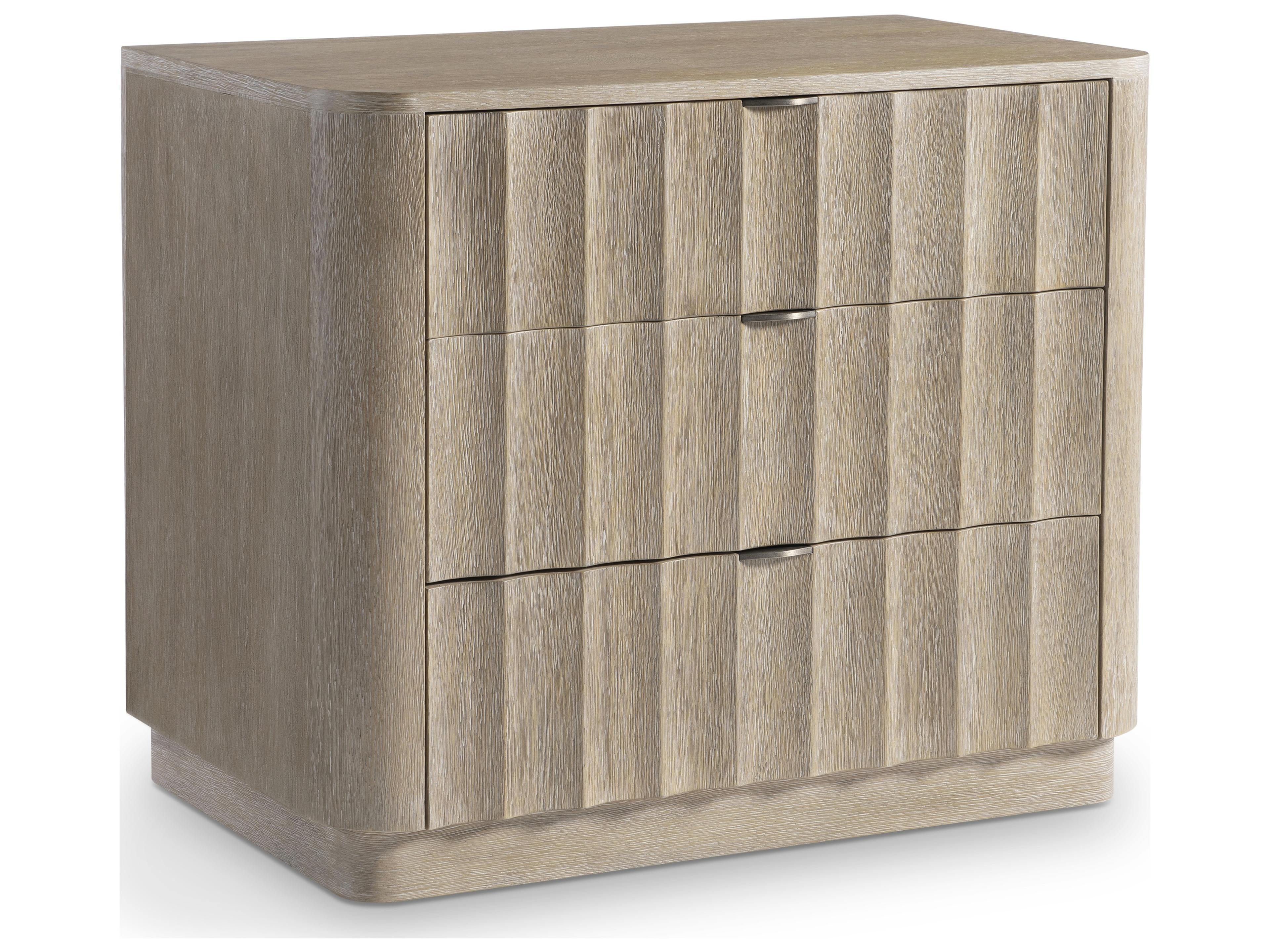Loggia 3-Drawers Brown Nightstand