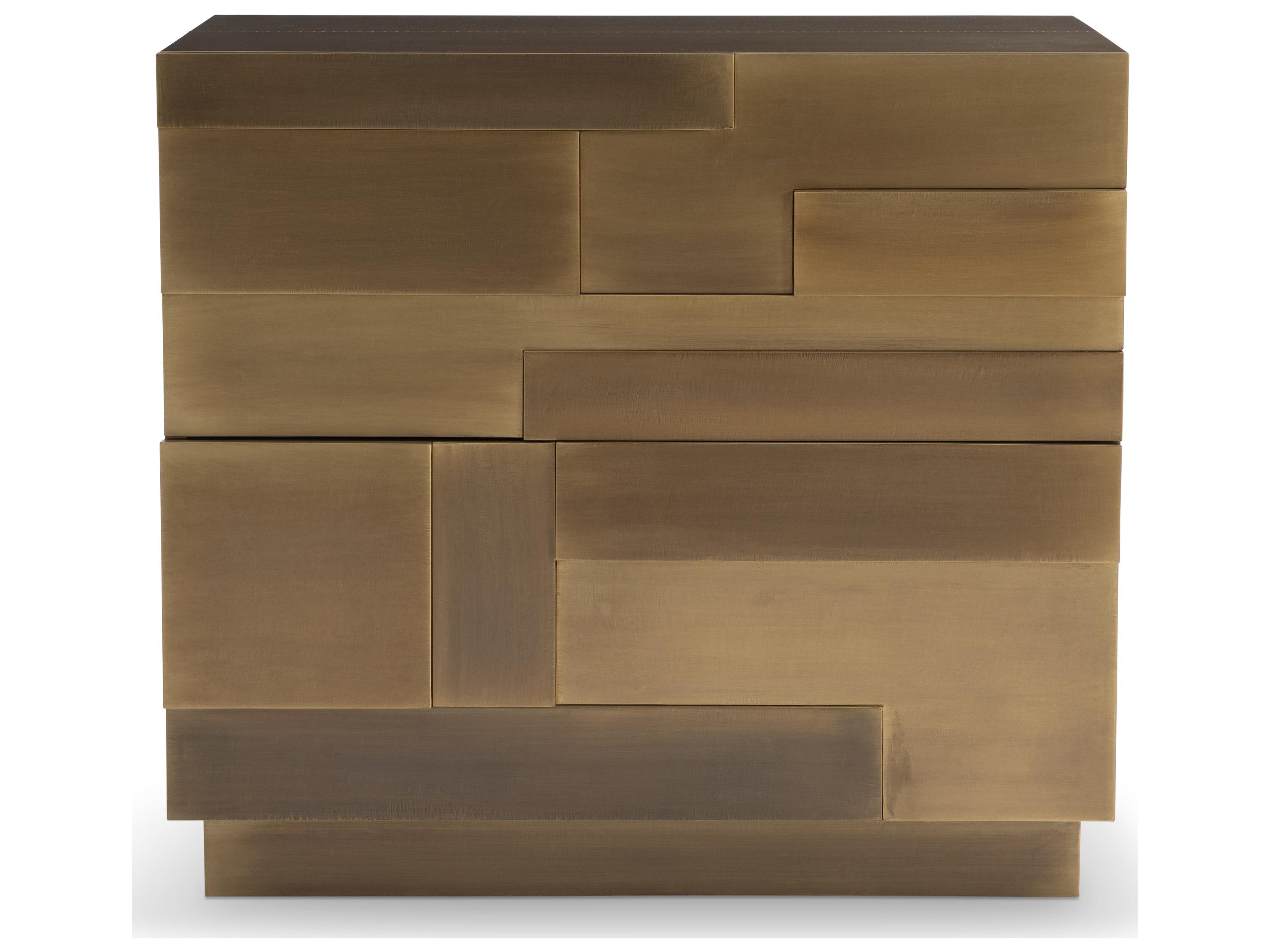 Bernhardt Acora 2-Drawers Brass Nightstand
