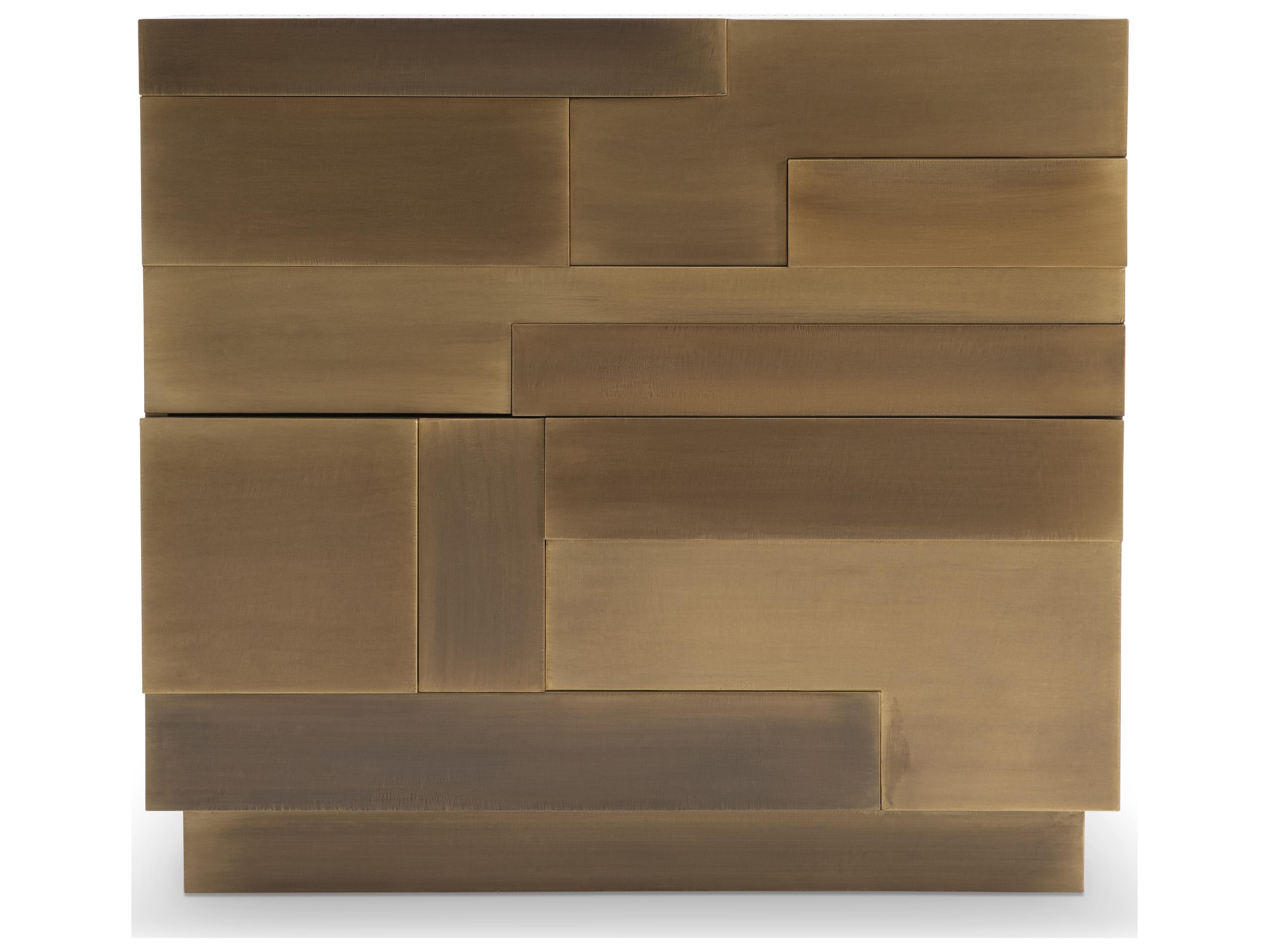 Bernhardt Acora 2-Drawers Brass Nightstand