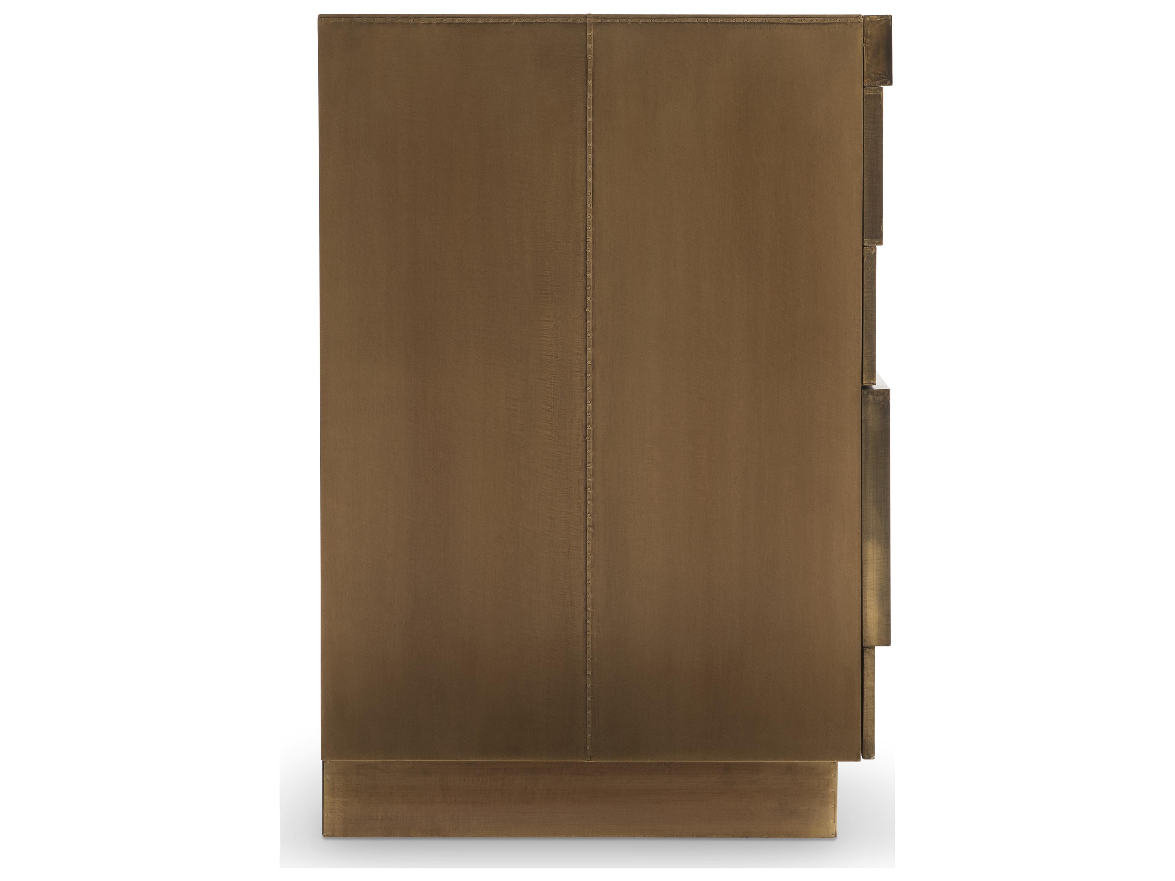 Bernhardt Acora 2-Drawers Brass Nightstand